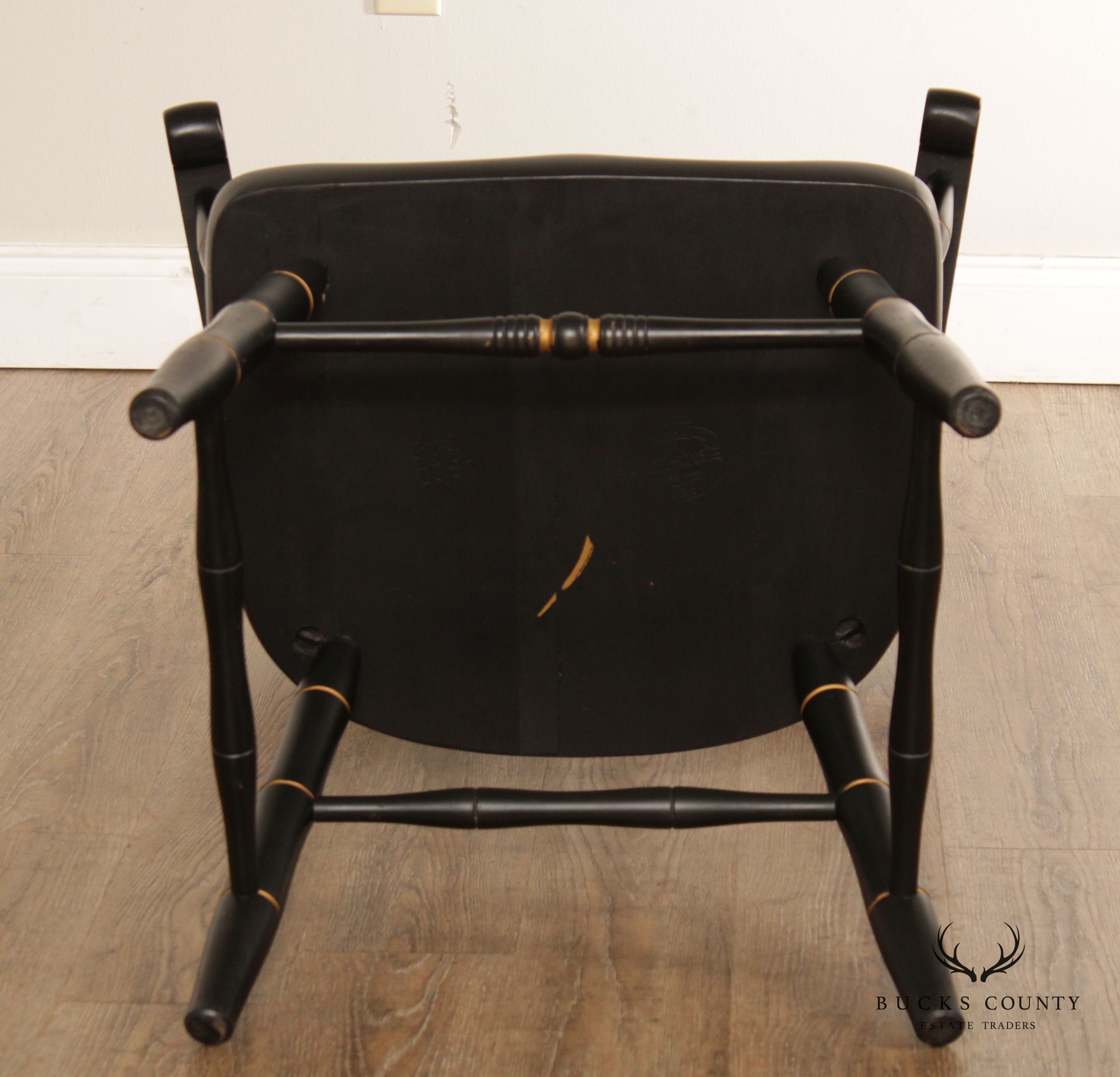 Moravian Seminary For Girls Black Painted Windsor Armchair