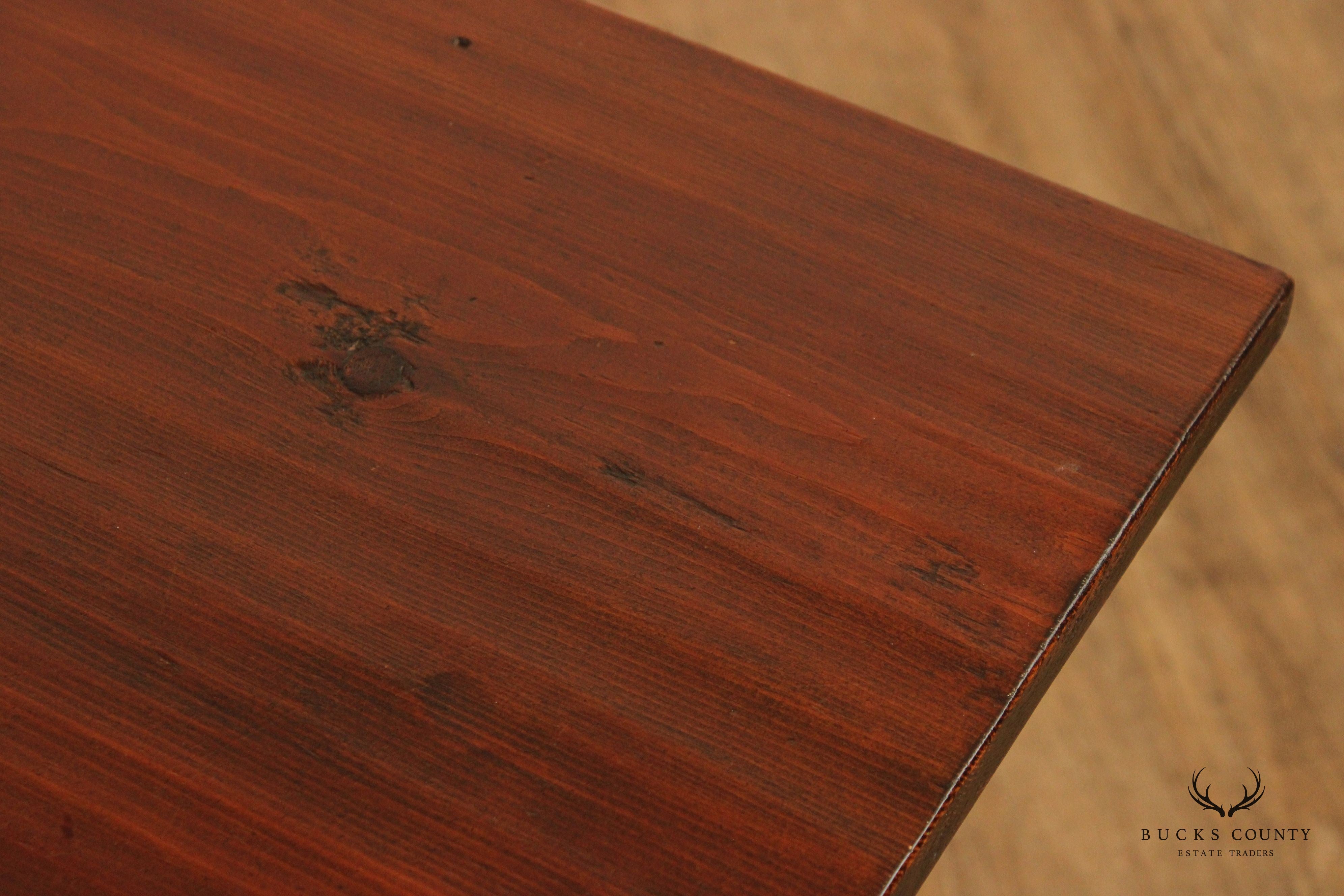 Stephen Von Hohen Farmhouse Style Pine Trestle Dining Table