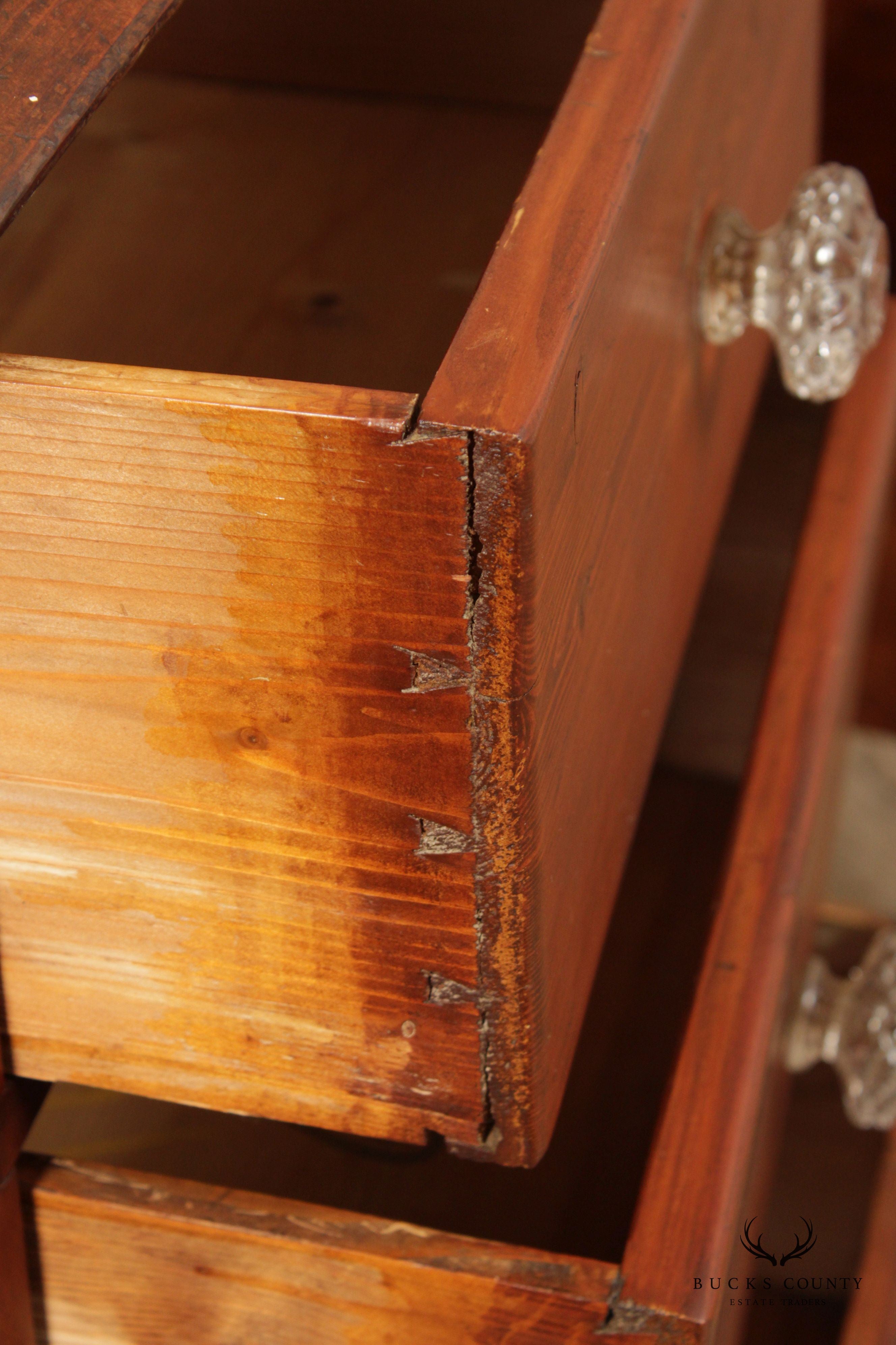 Antique English Pine Sideboard Server