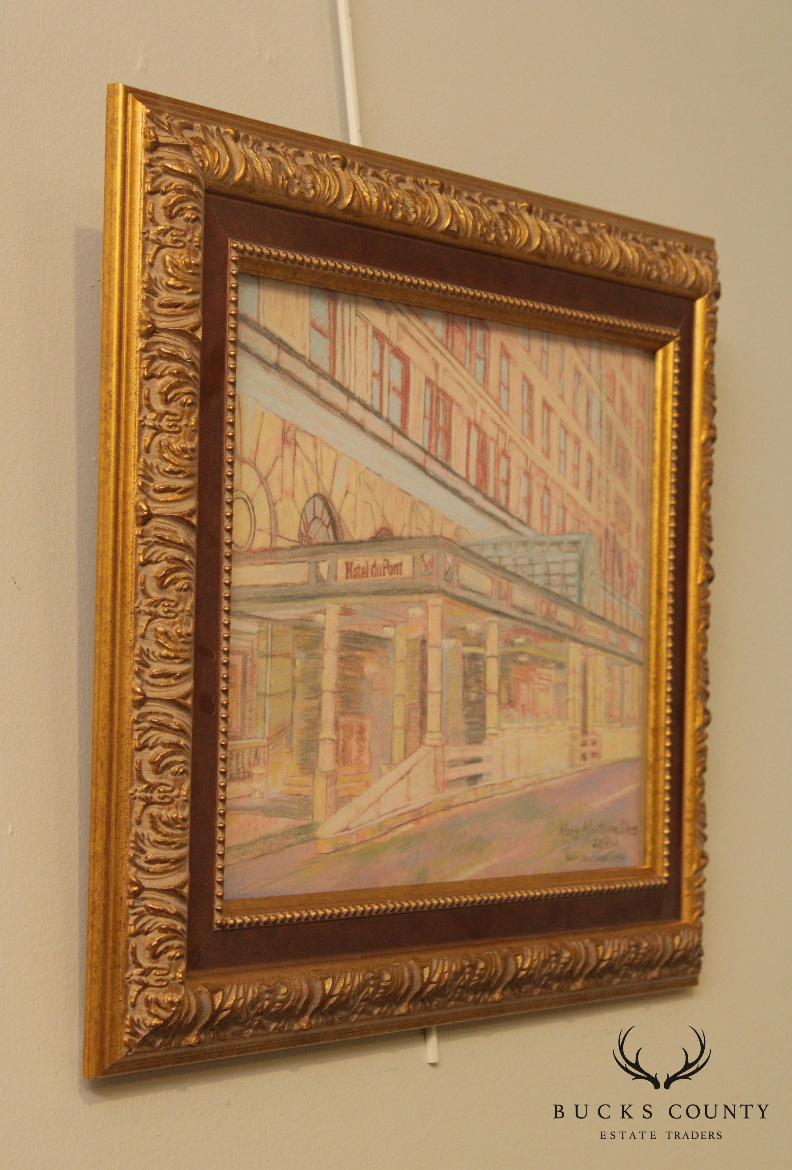 Mary Montague Sikes Hotel Du Pont Custom Framed Giclee Art Print