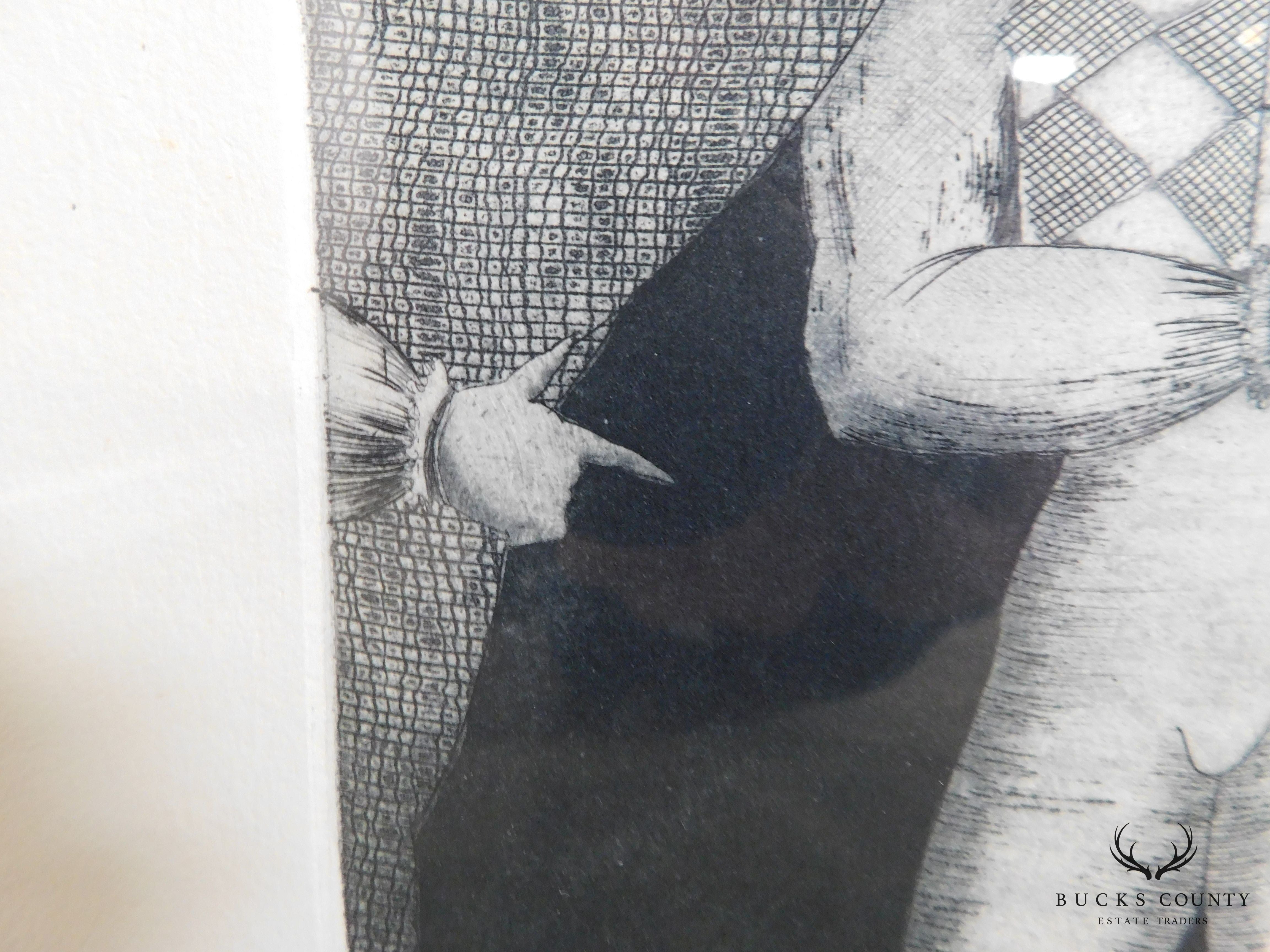 Laurencia Evans 'En Escena' Framed Engraving