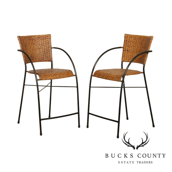 Wrought iron bar online stools outdoor