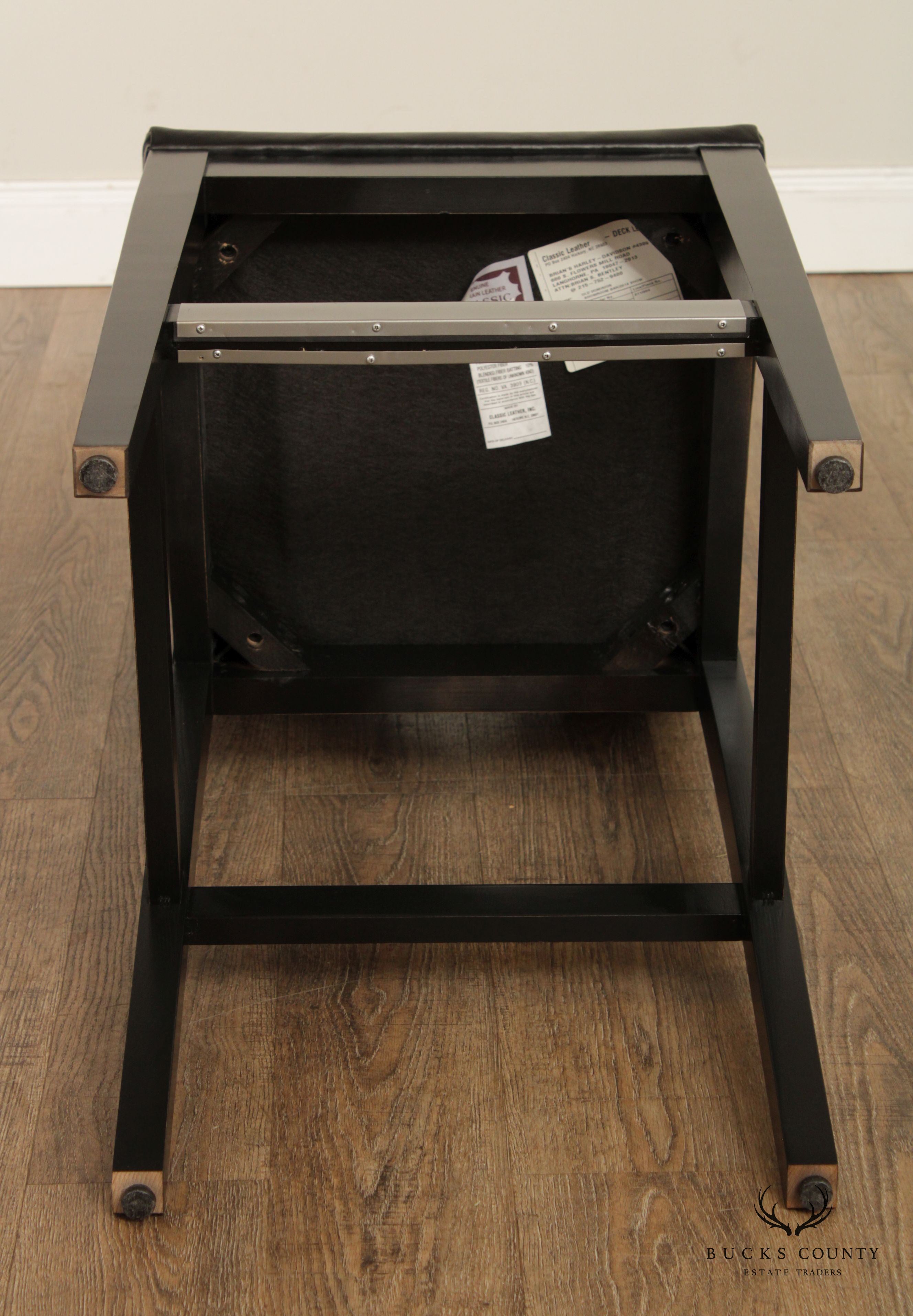 Classic Leather Inc. Enthusiast Collection Set of Four Harley Davidson Bar Stools