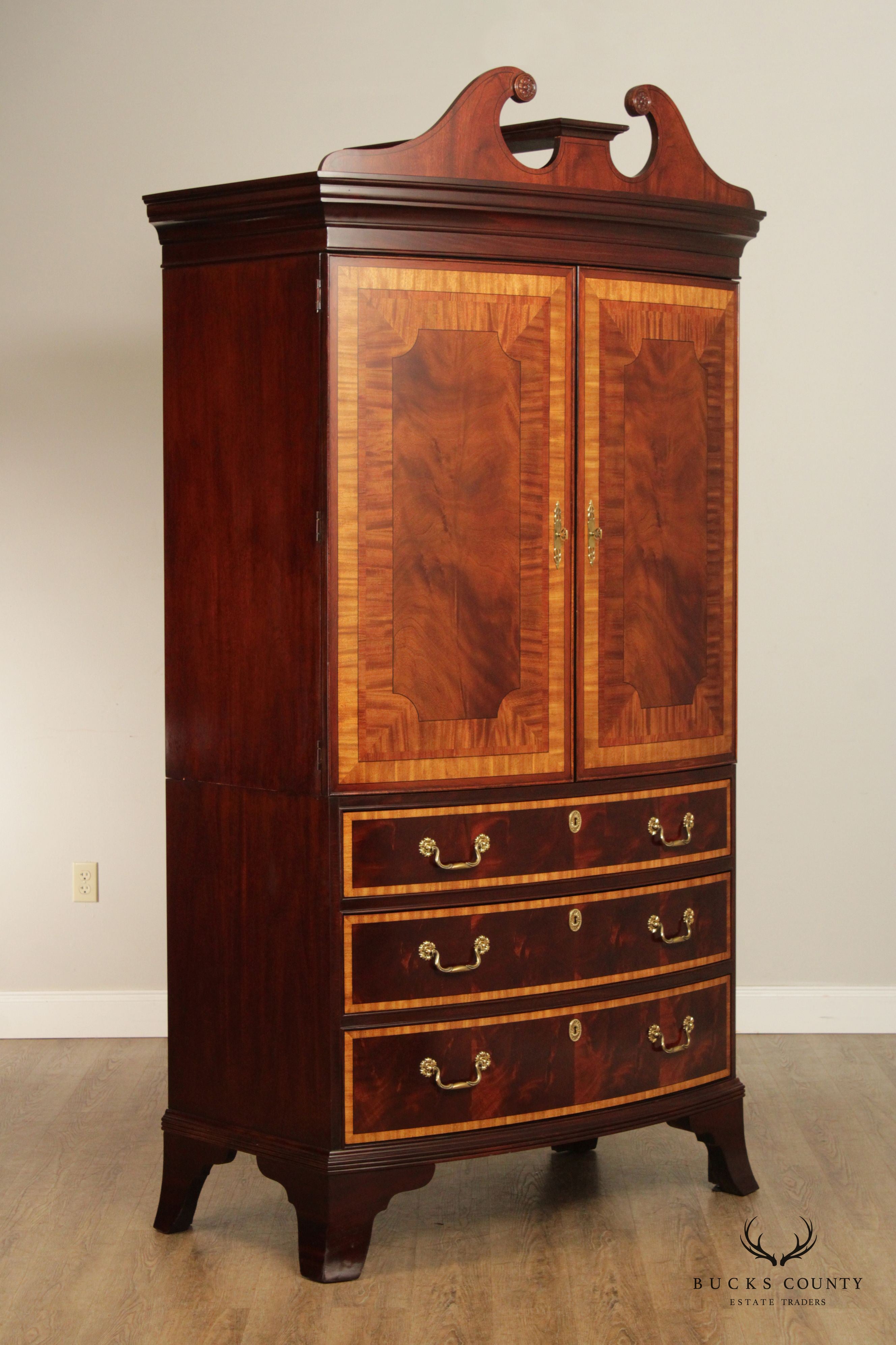 Hickory White American Masterpiece Collection Mahogany Inlaid Armoire