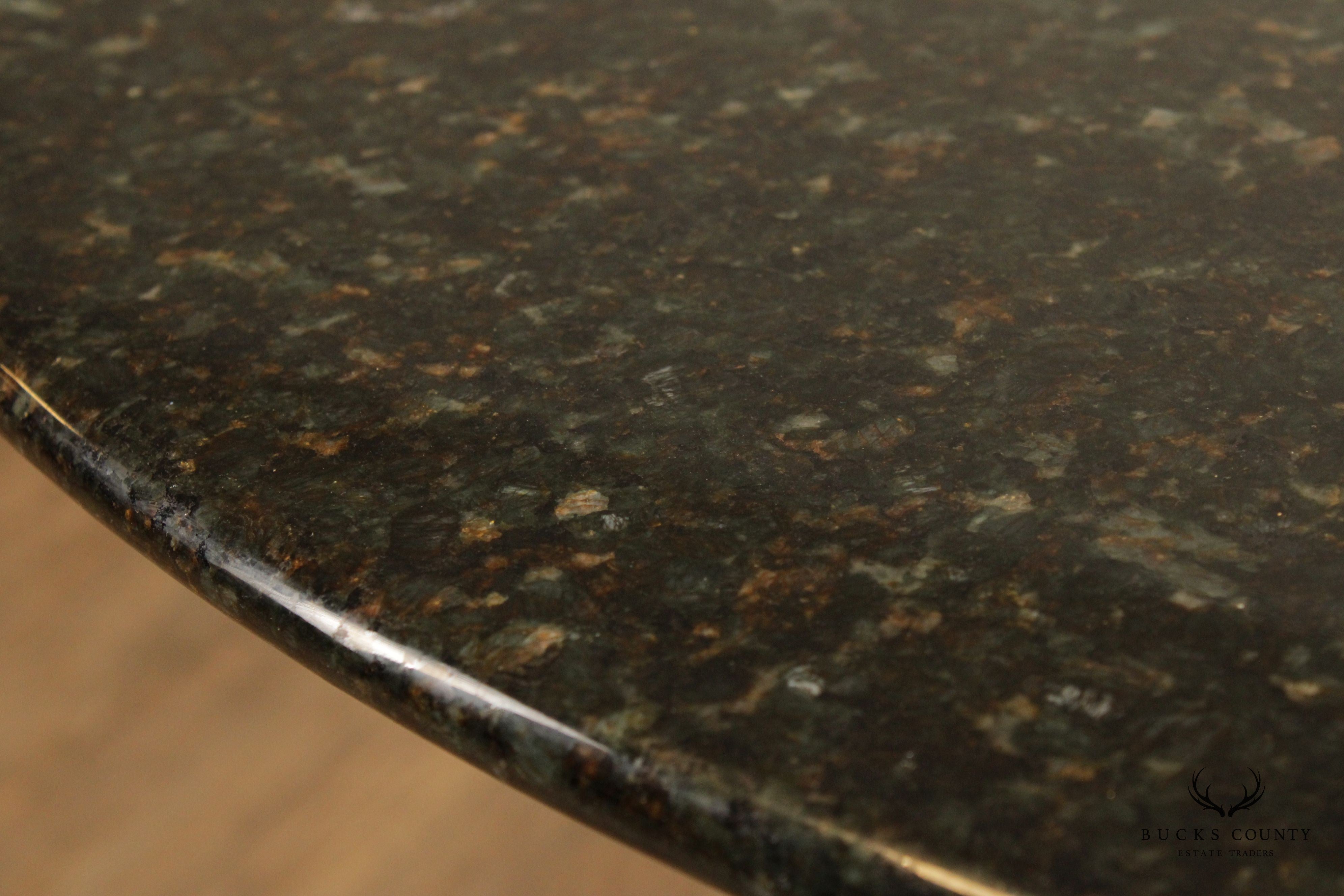 Regency Neoclassical Style Round Granite Top Center Table