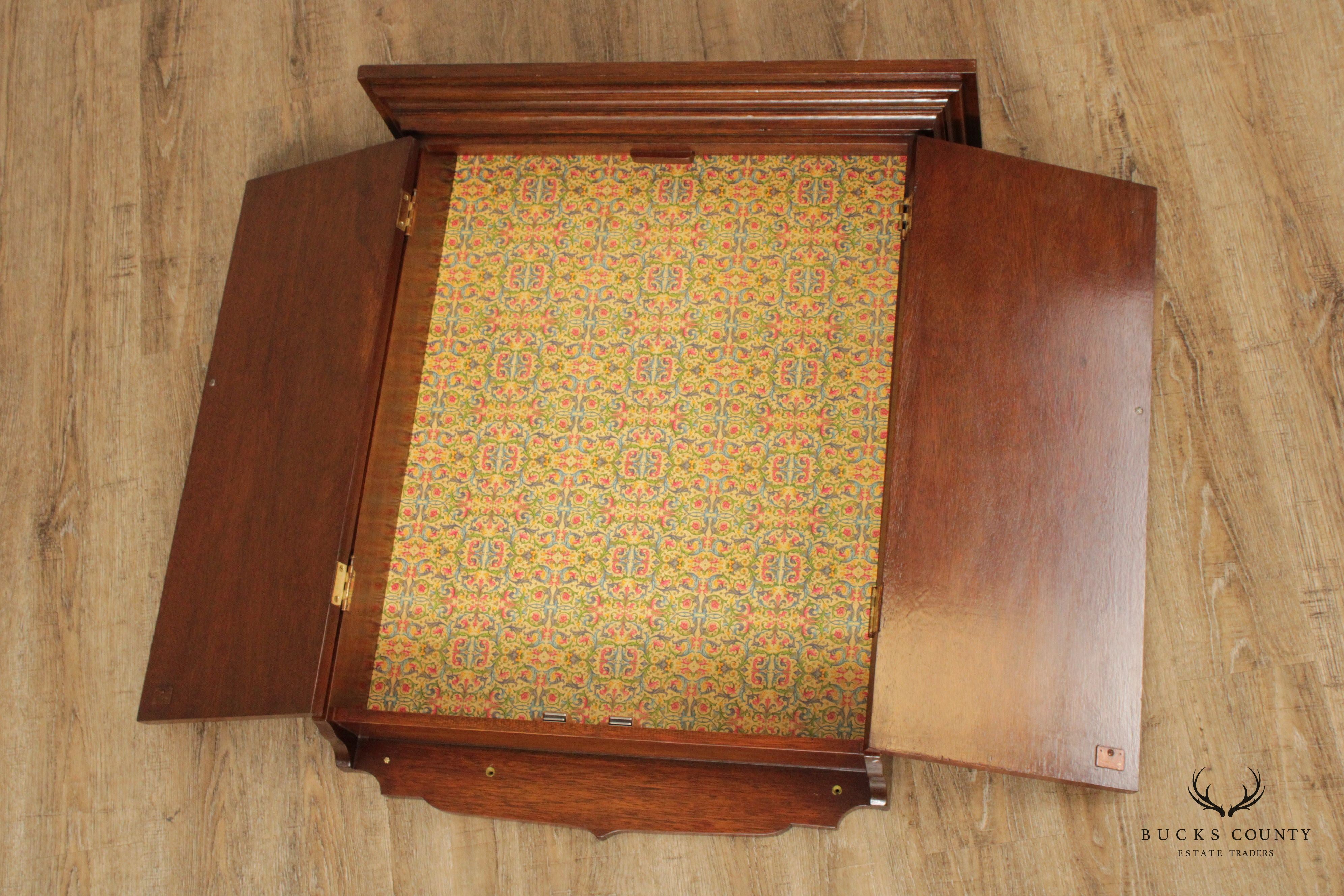 Vintage Mahogany Wall-Mounted Medicine or Spice Cabinet