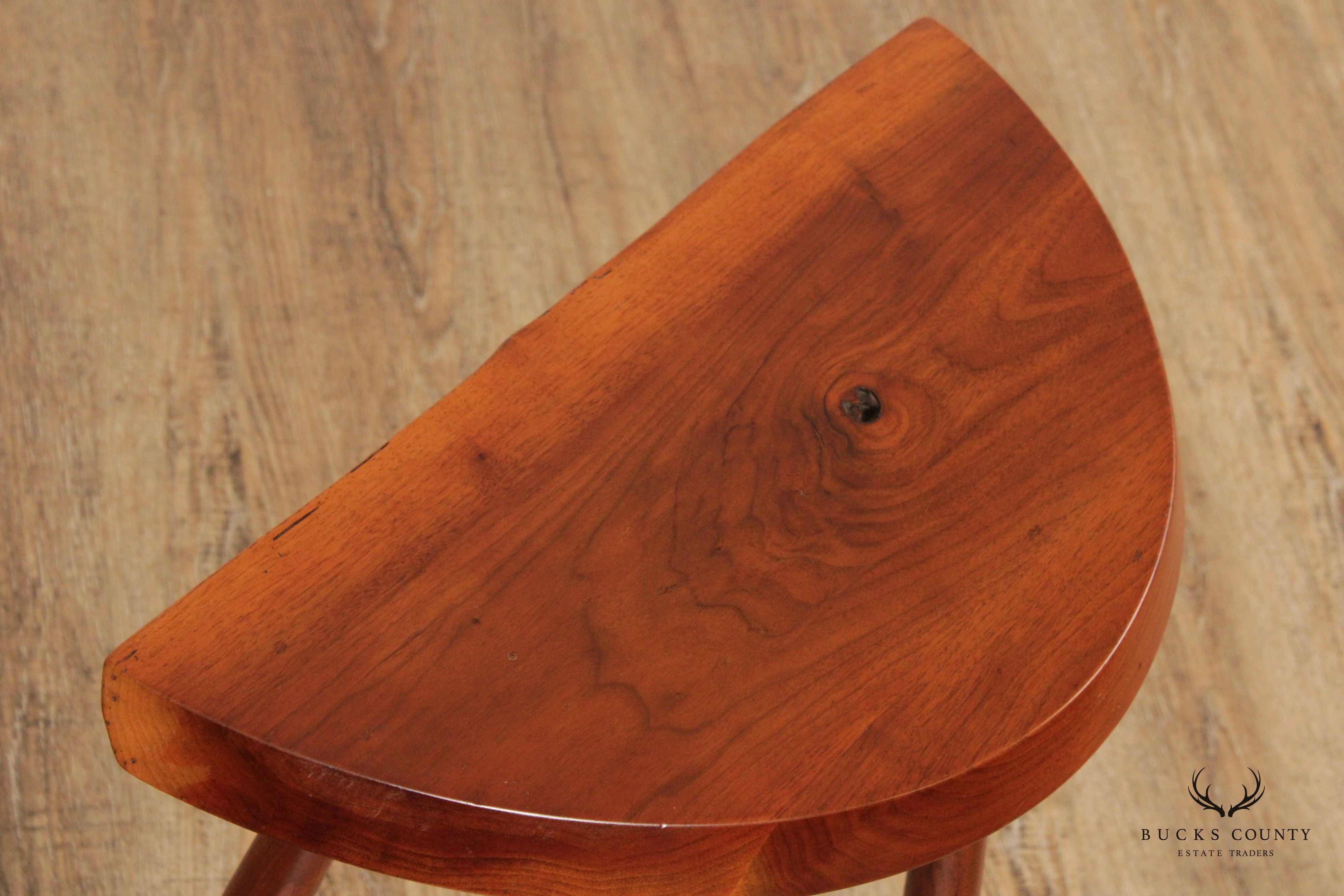 Bucks County Studio Crafted Live Edge Walnut Stool or Bench
