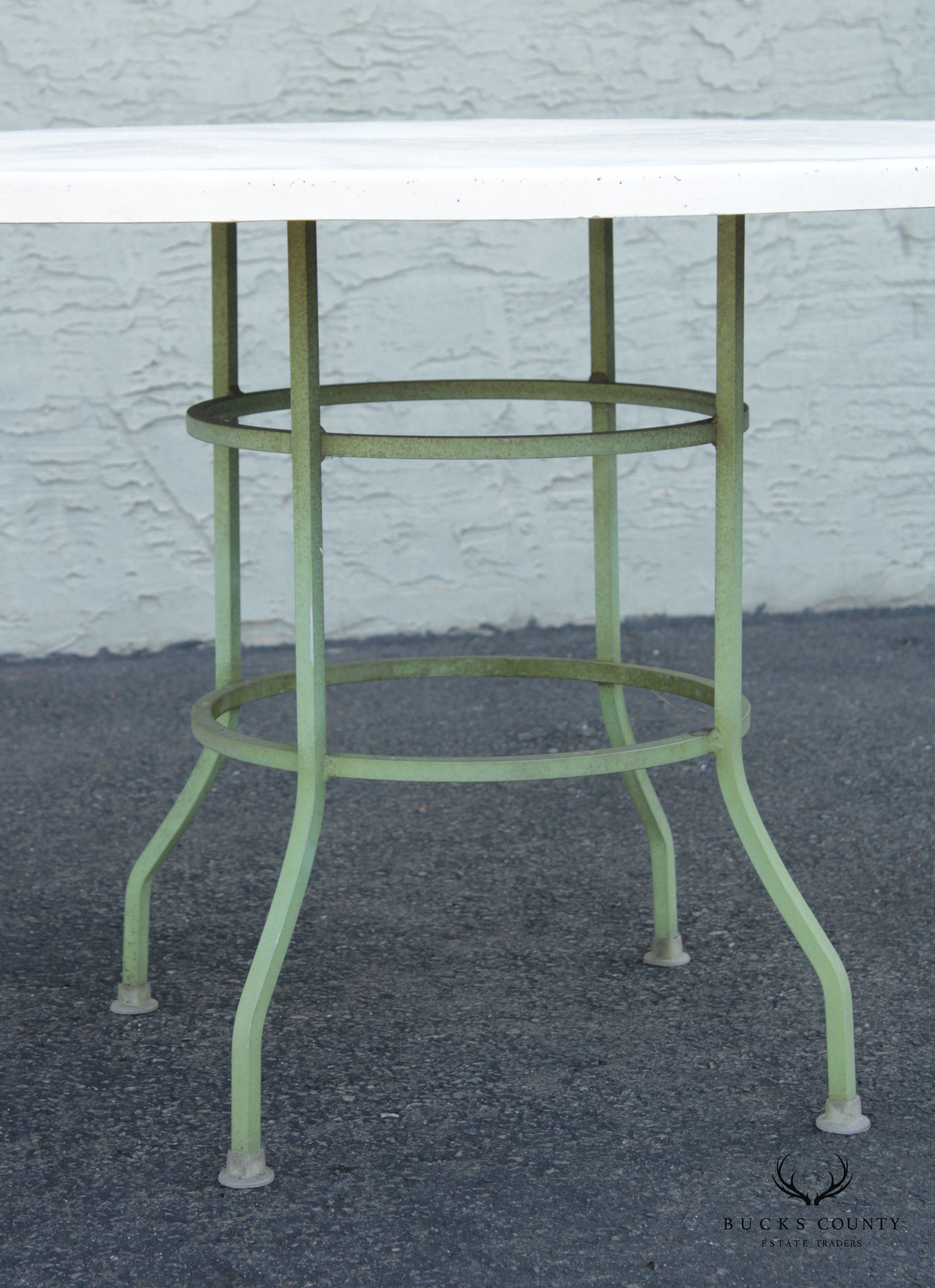 Vintage Five-Piece Aluminum Patio Table and Chairs