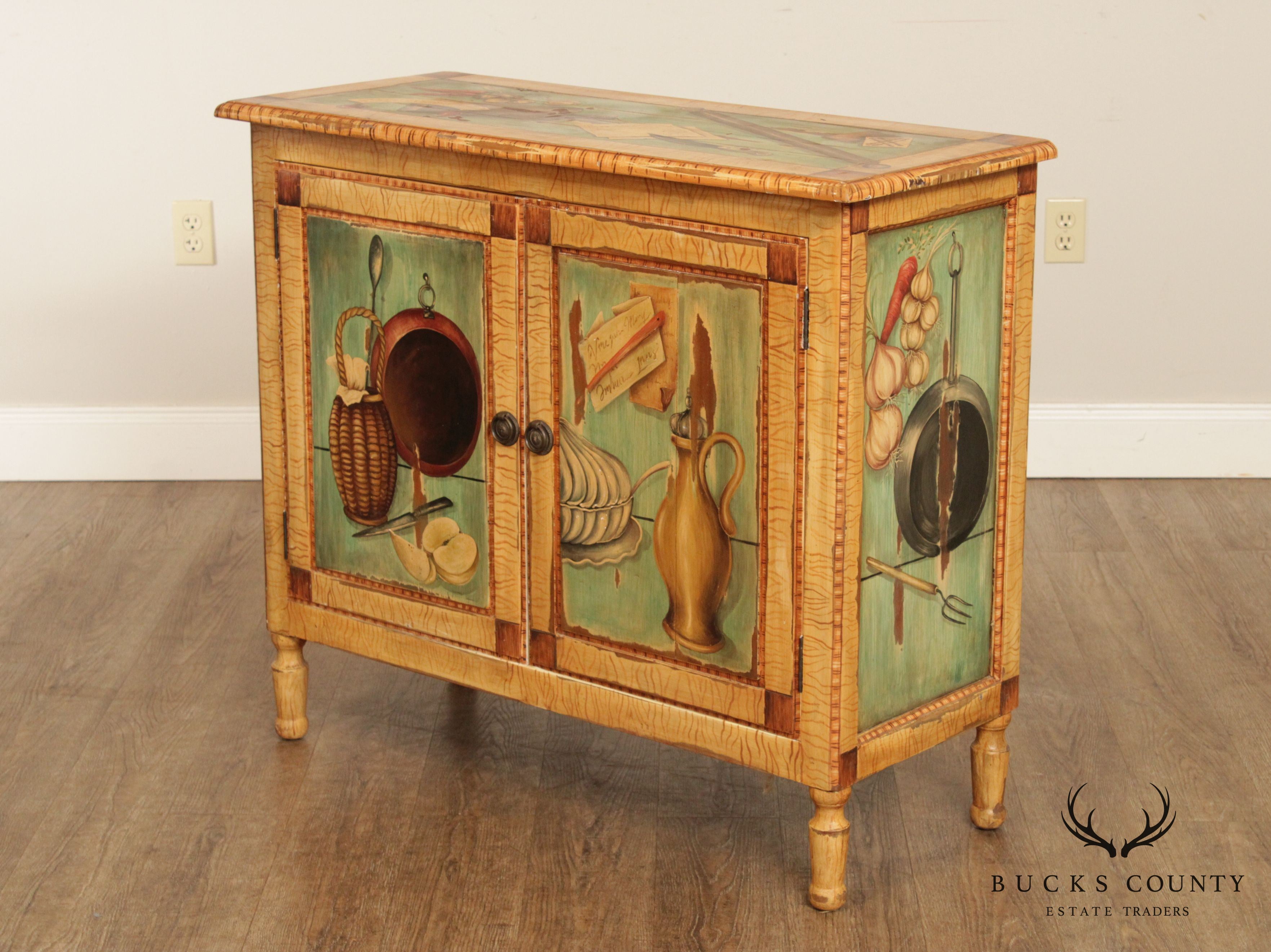 Country Style Hand Painted Cupboard