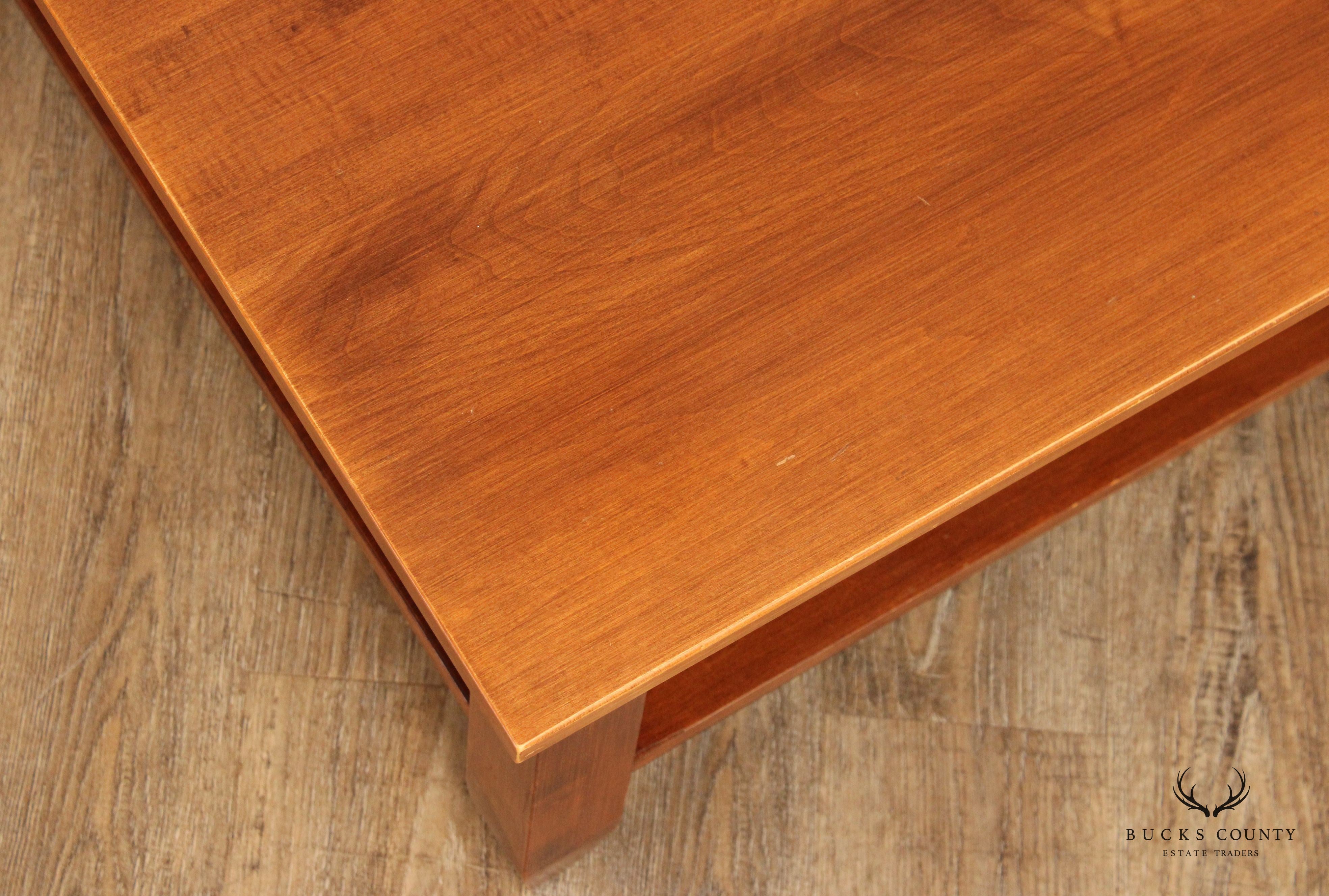 Ethan Allen 'Country Colors' Two-Tier Maple Coffee Table