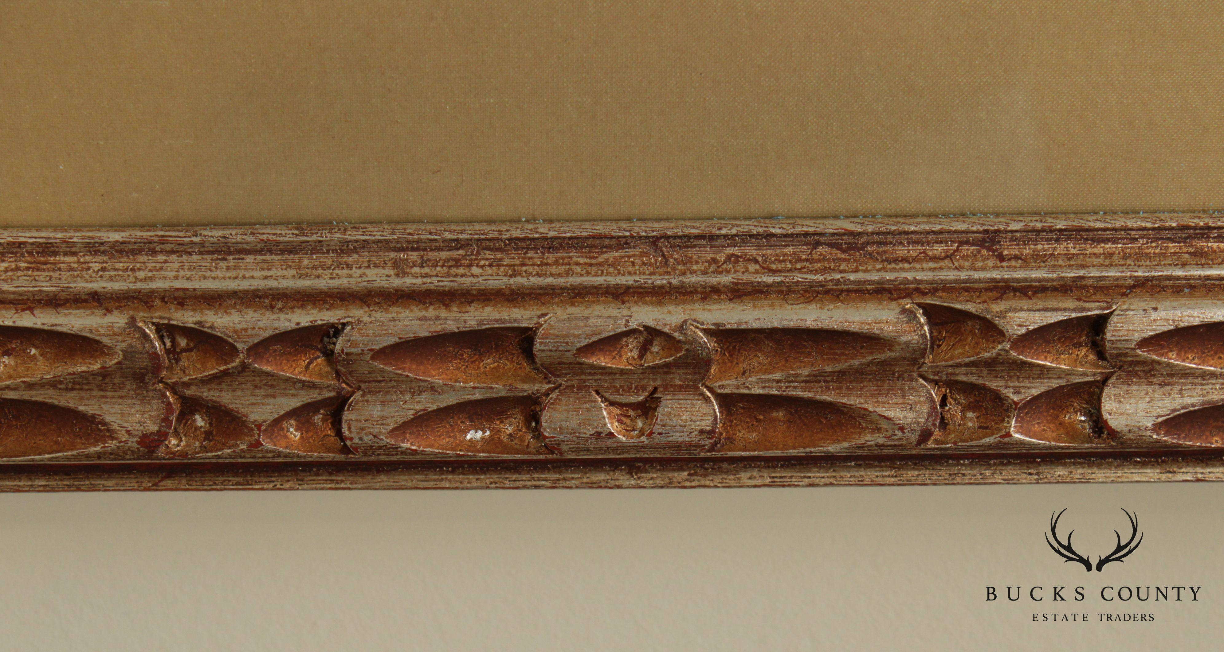 Moshe Gat Modernist Lithograph Old Man & Boy Signed in Pencil # 148/150