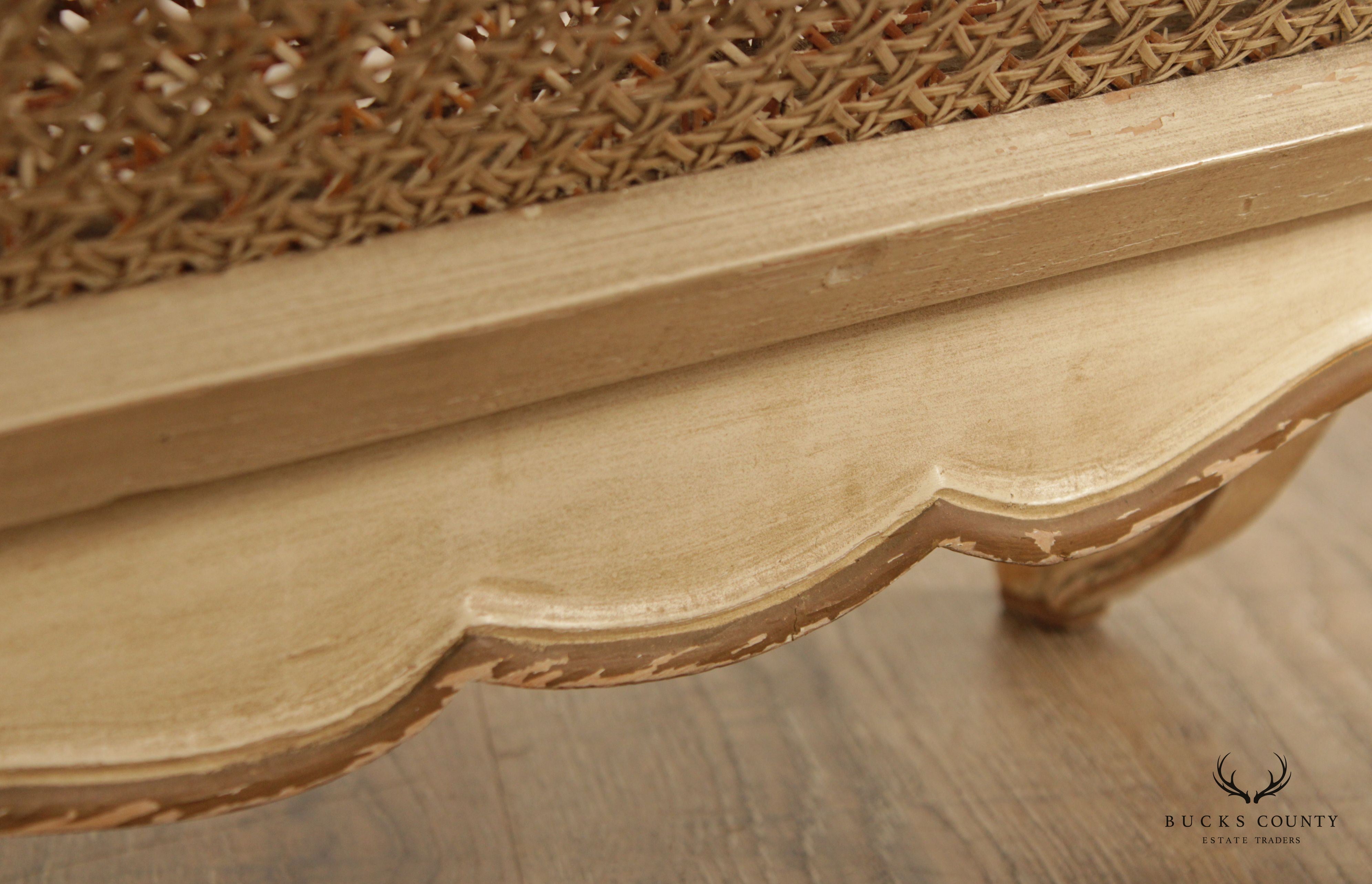 Vintage Louis XV Style Cane Magazine Rack