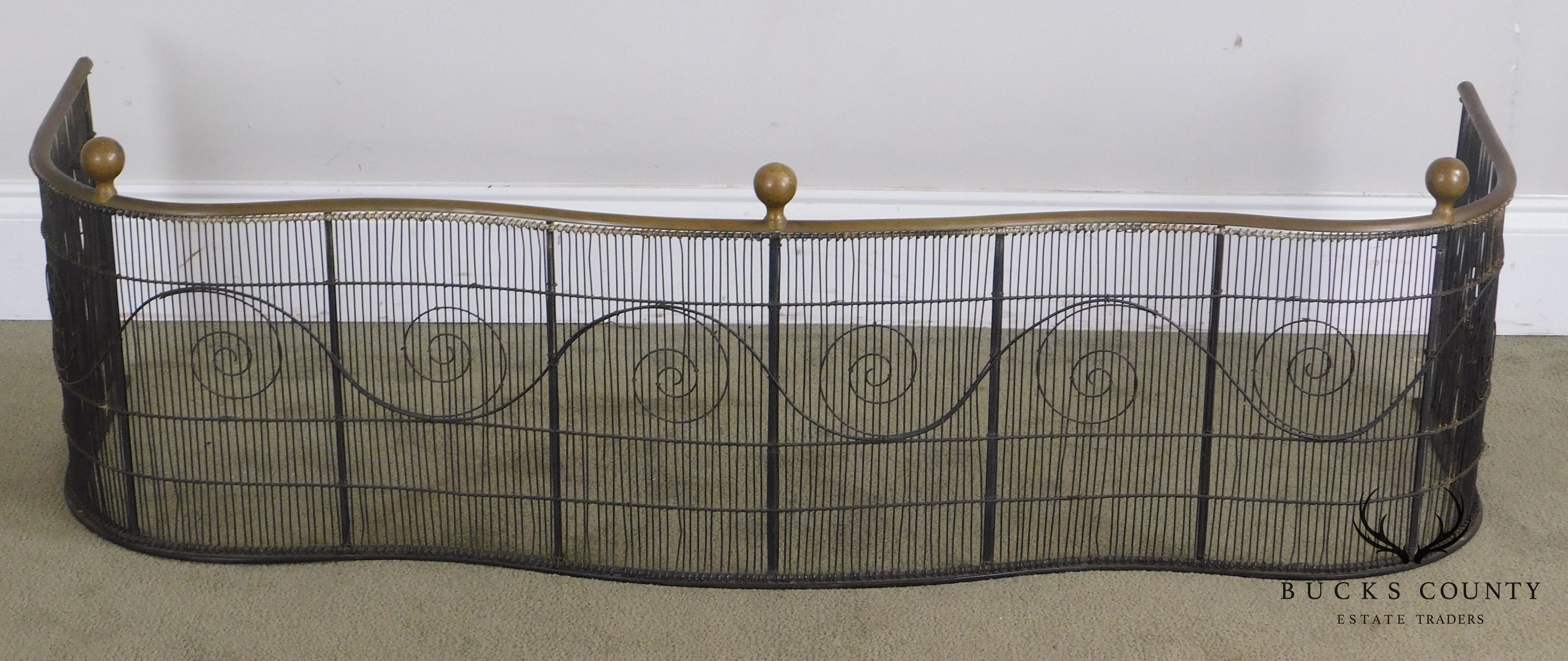 Antique 19th Century Regency Fireplace Fender