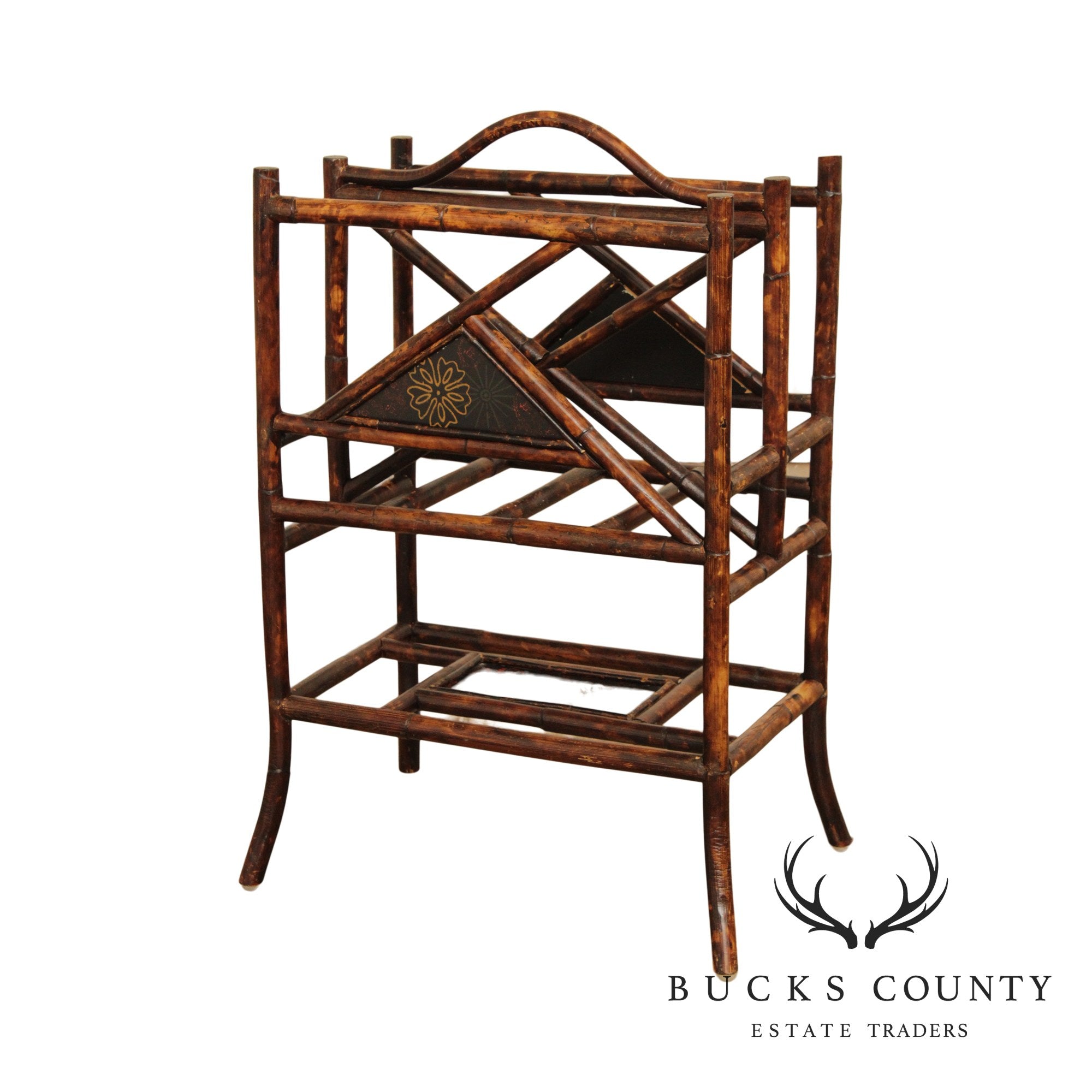 Vintage Bamboo Magazine Rack