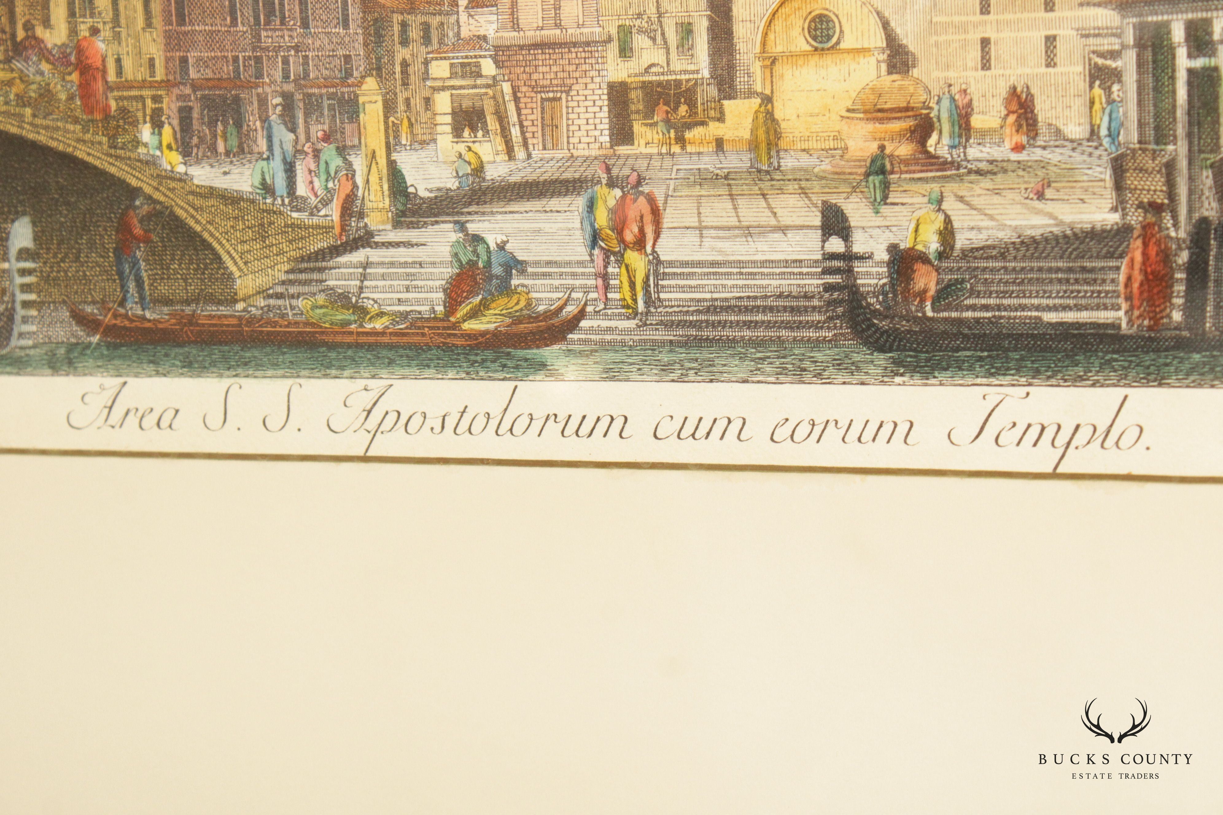 Italian Venetian 'View of Campo Dei Santi Apostoli' Art Print, After Canaletto