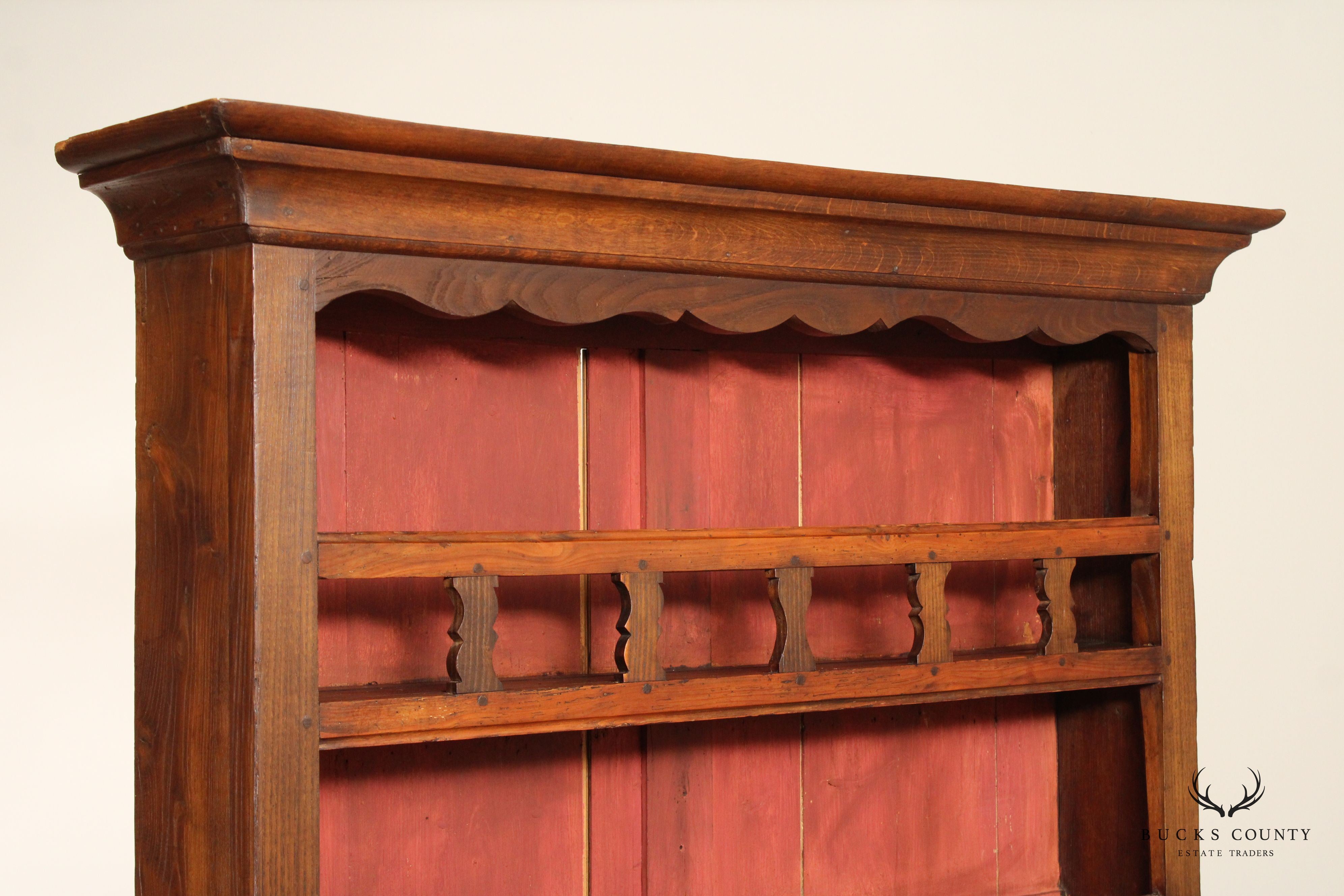 Antique French Country Vaisselier Tall Plate Rack