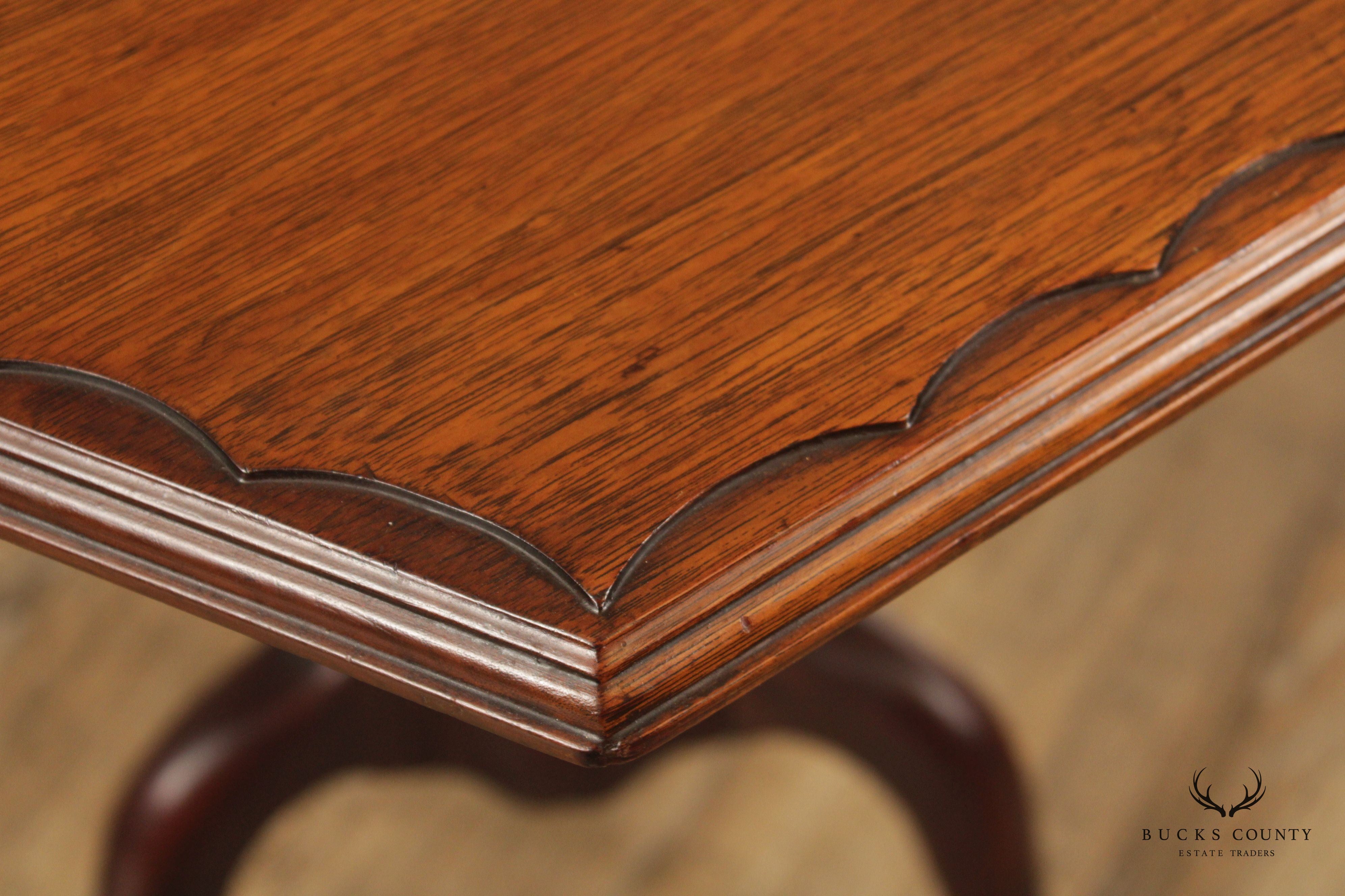 Antique Edwardian Mahogany Pedestal Side Table