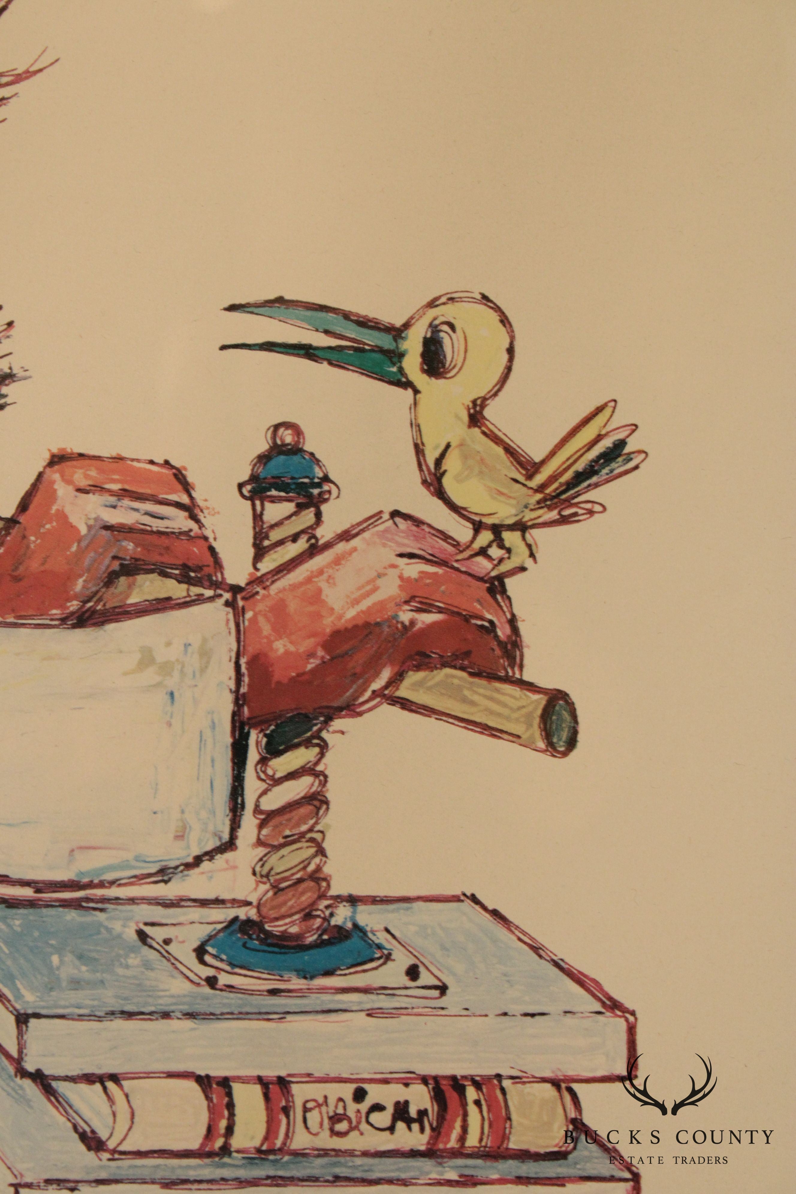 Jovan Obican Penal Signed Framed Lithograph