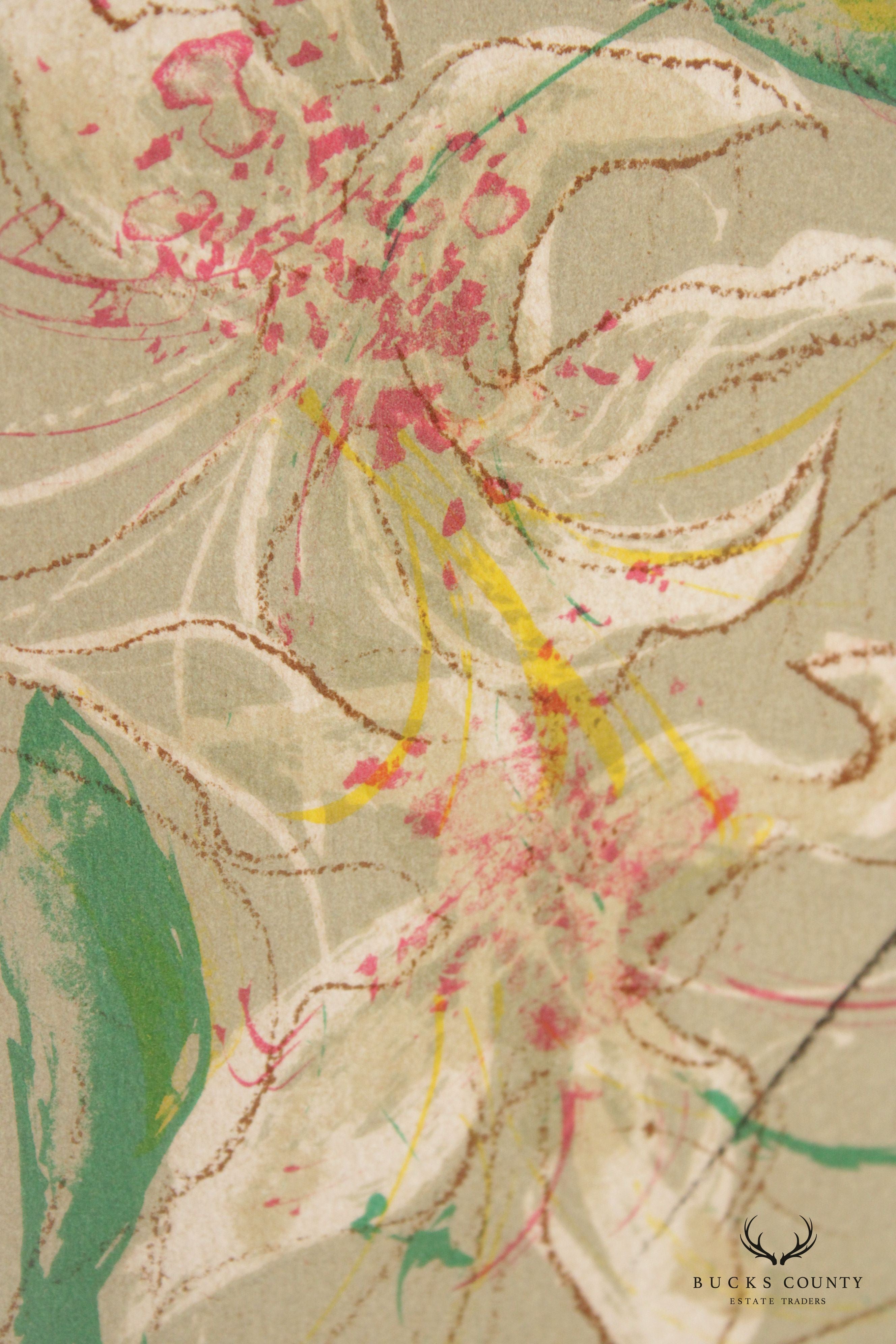 Jacques Pecnard 'Claudine' Lithograph, Custom Framed