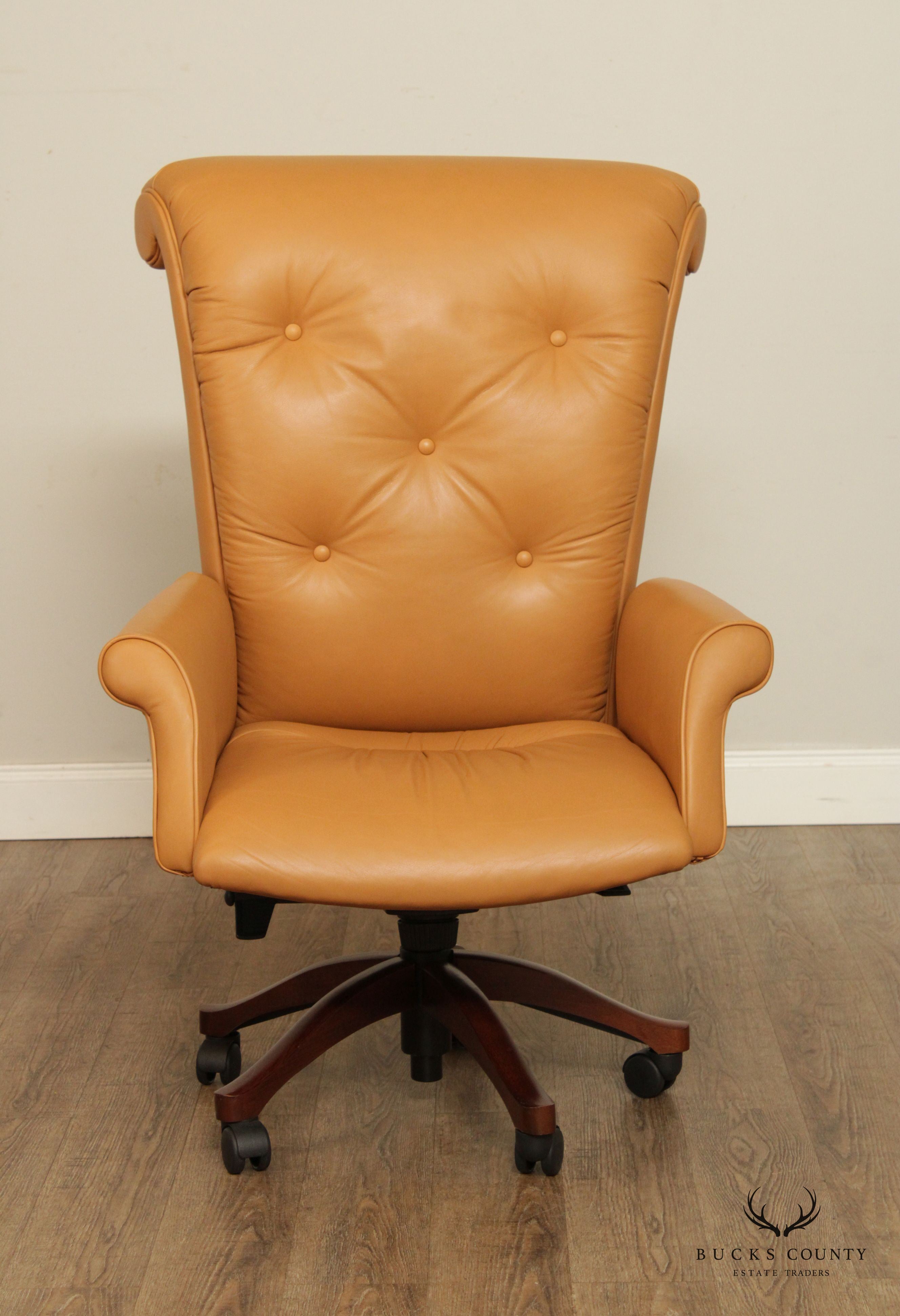 Leathercraft Tufted Leather Executive Office Armchair (C)