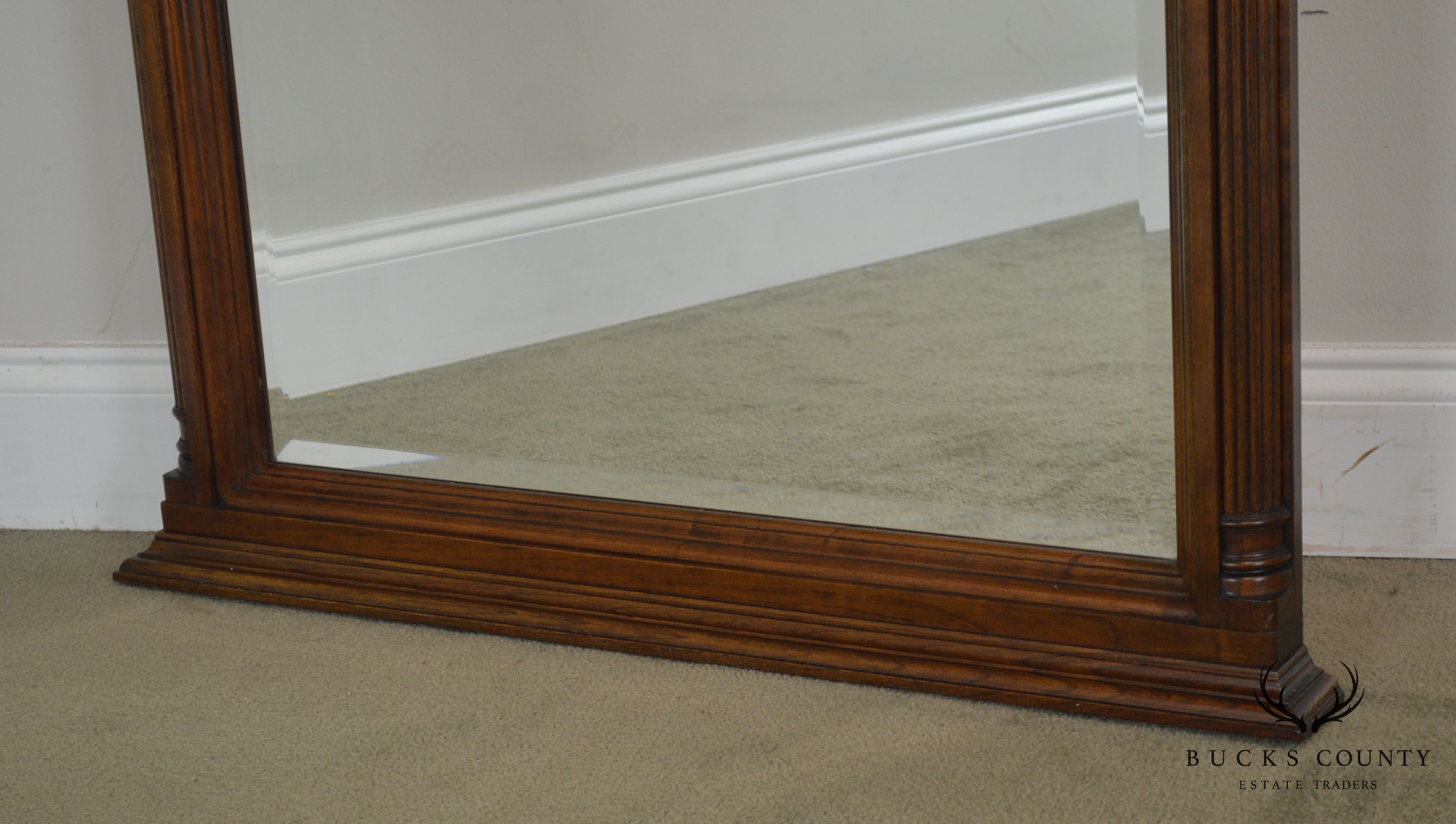 Jamestown Sterling Solid Cherry Arch Top Beveled Wall Mirror