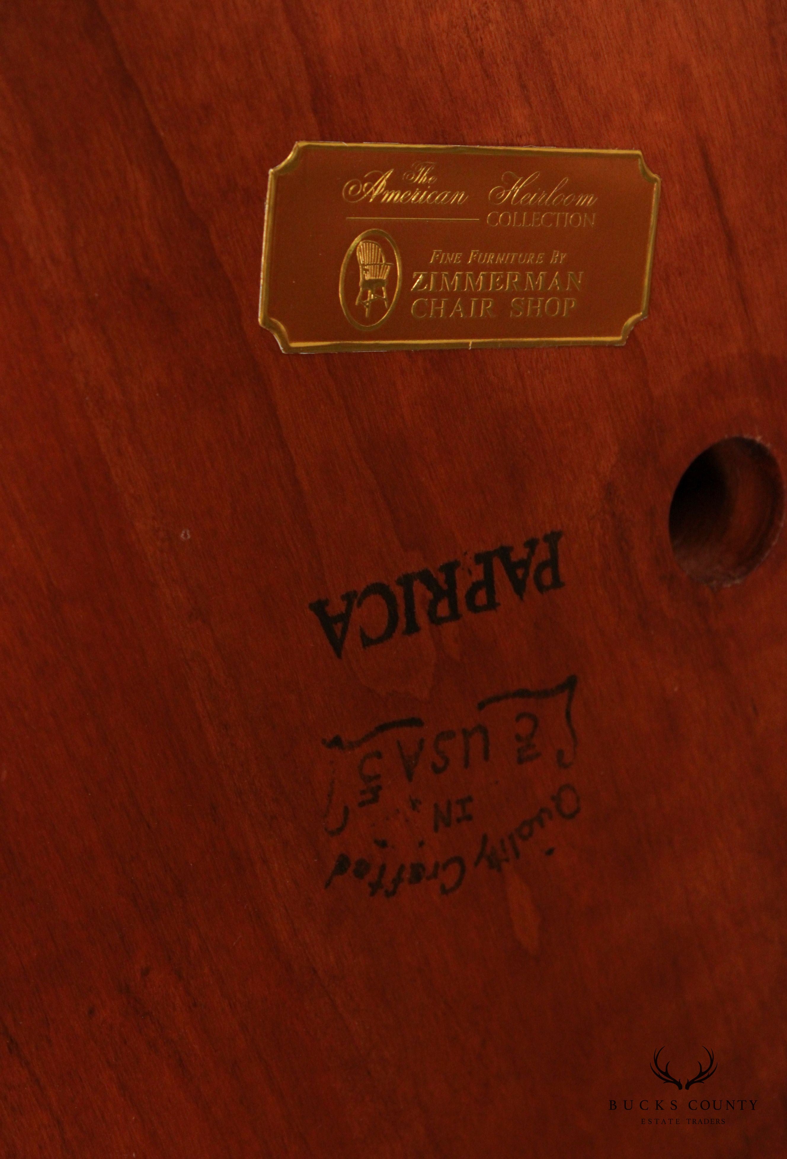 Zimmerman Chair Shop Pair of Leather Upholstered Cherry 'Milano' Swivel Bar Stools