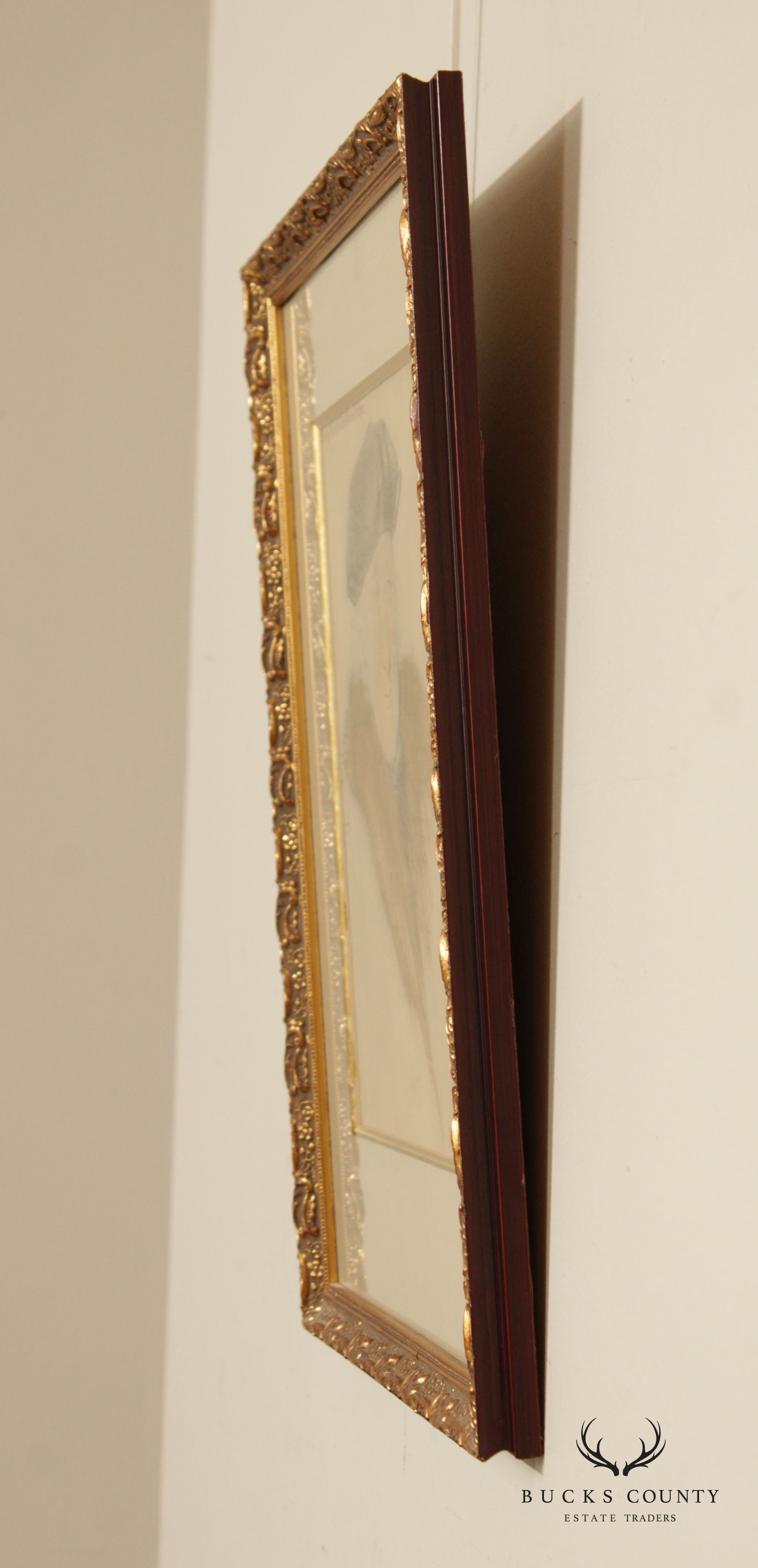 English Portrait Judge John More, Father of Sir Thomas More Art Reproduction Print, Custom Framed