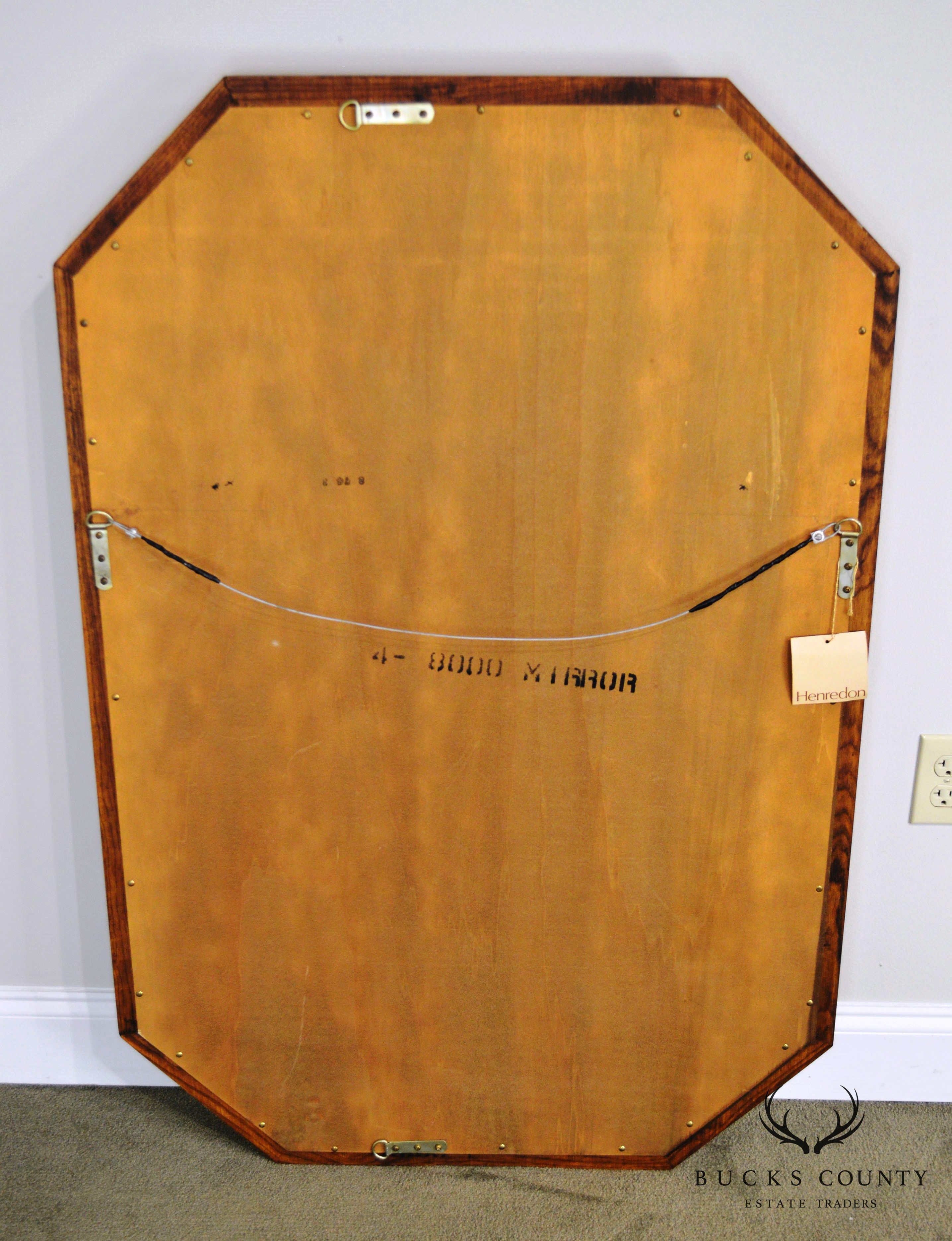 Henredon Vintage Oak Octagon Wall Mirror
