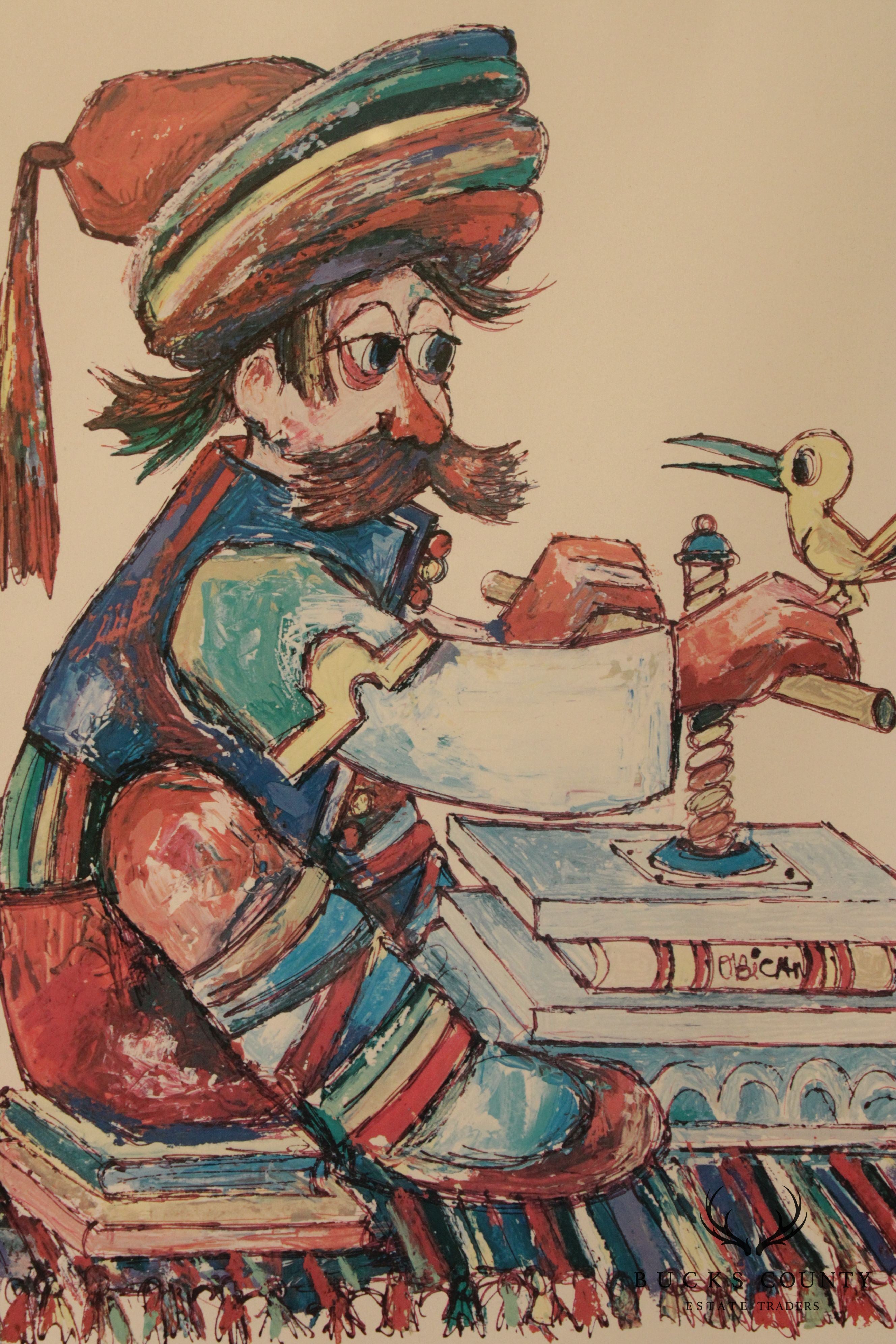 Jovan Obican Penal Signed Framed Lithograph