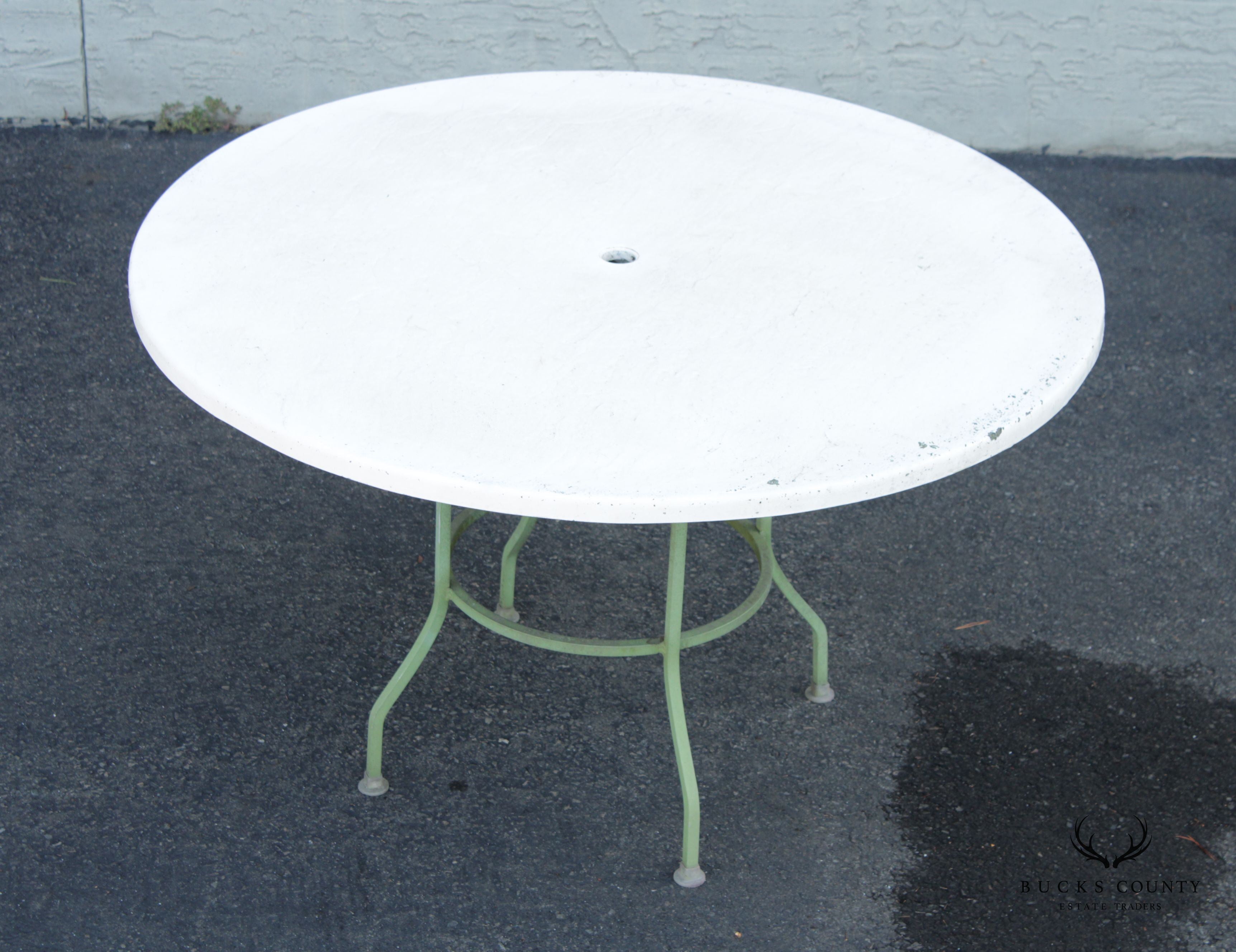 Vintage Five-Piece Aluminum Patio Table and Chairs