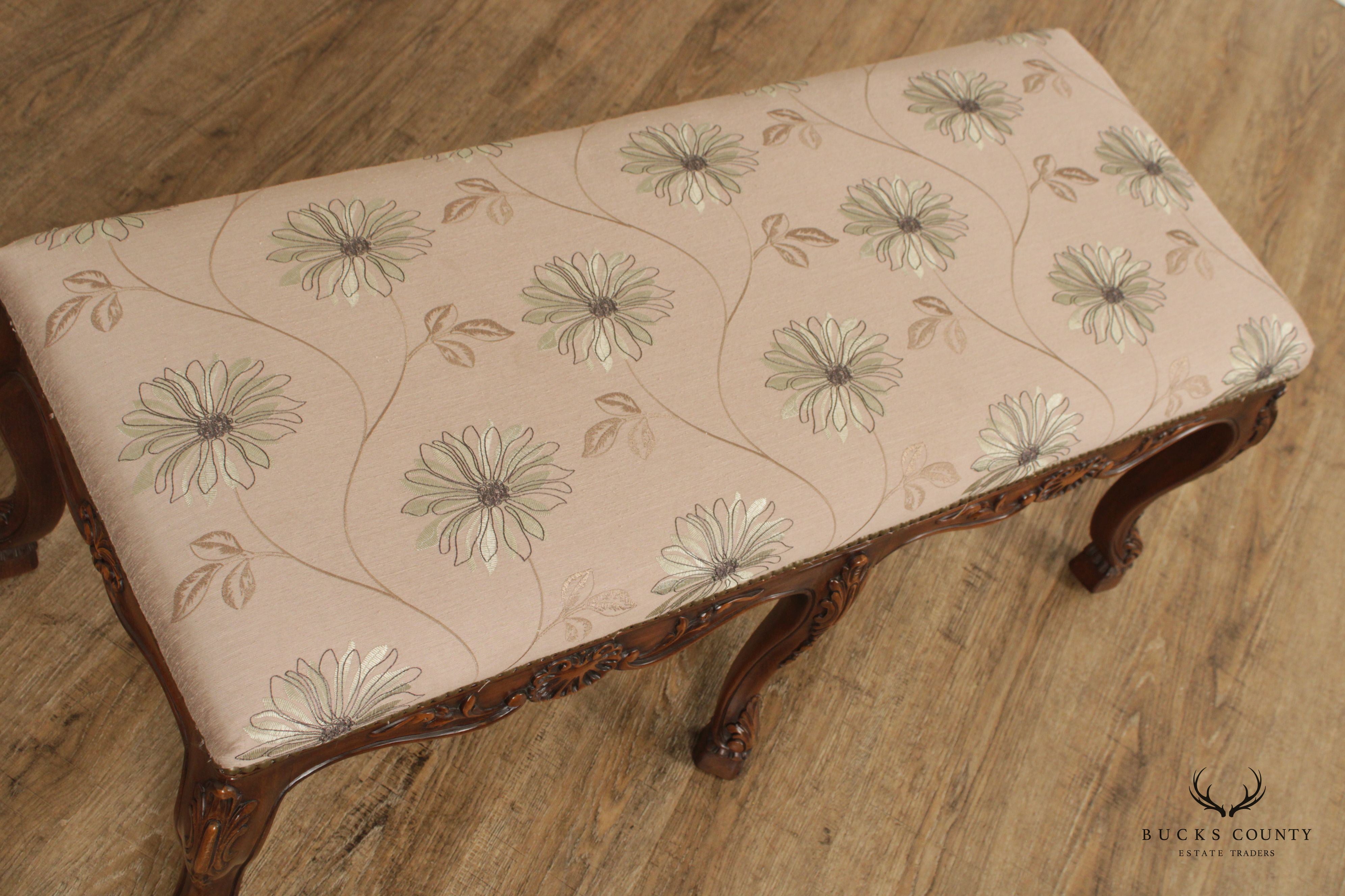 Karges French Louis XV Style Upholstered Window Bench