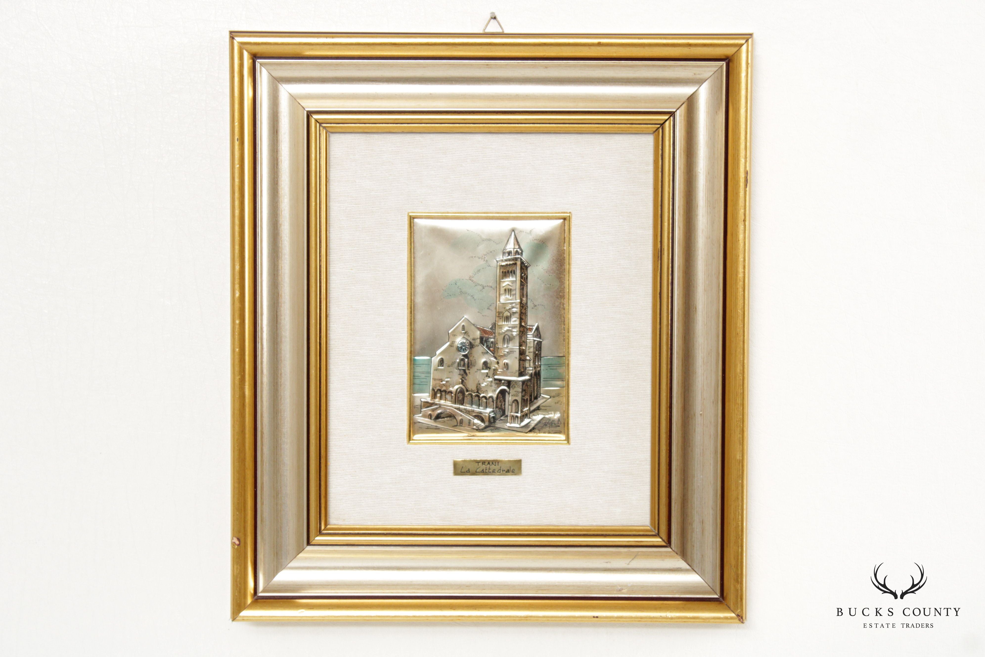 Italian 'La Cattedrale, Trani' Sterling Silver Relief Wall Art