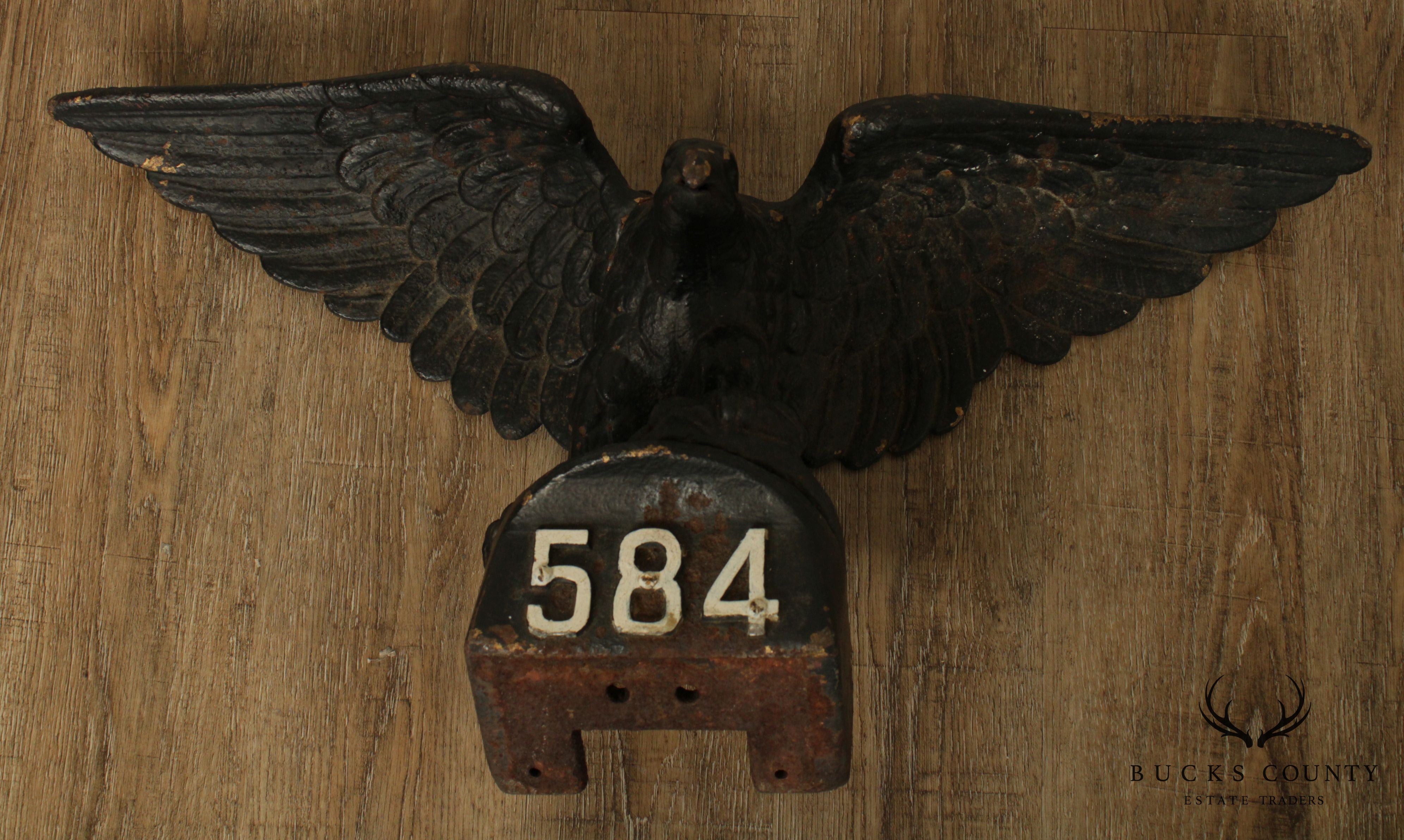 Antique Cast Iron Pilot House Winged Eagle