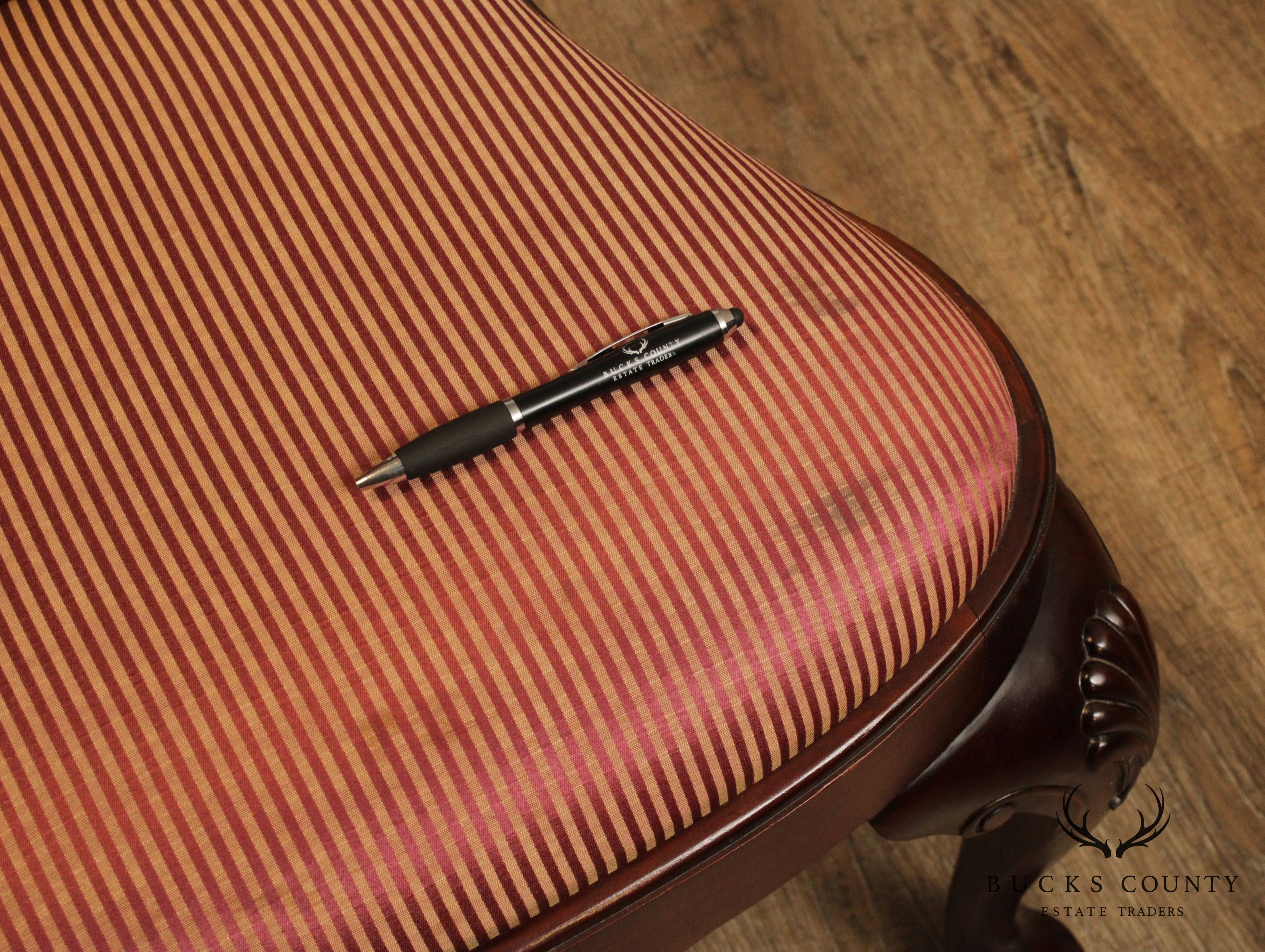 Maitland Smith Georgian Style Set 8 Solid Mahogany Dining Chairs