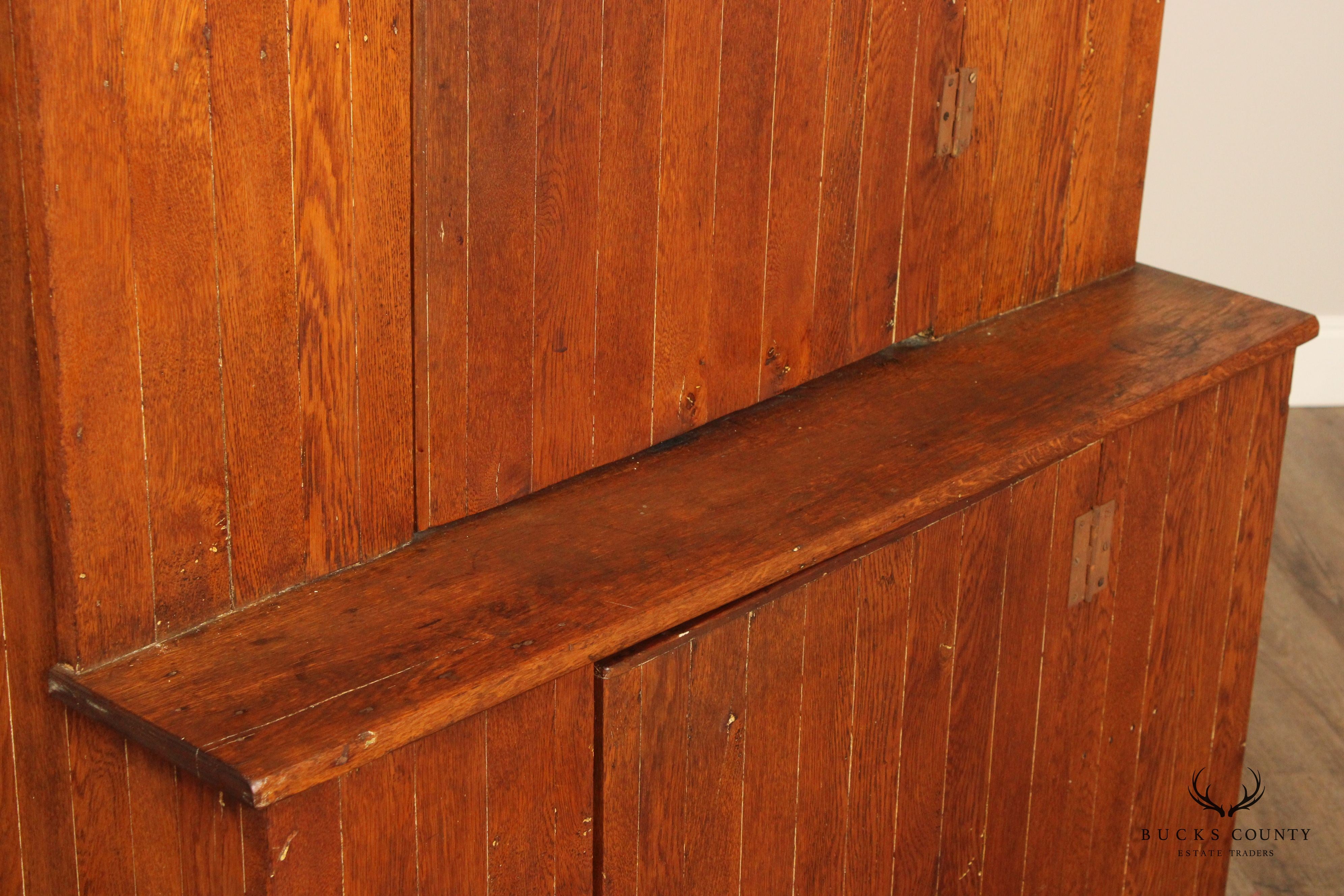 Antique Pennsylvania Oak Stepback Cupboard