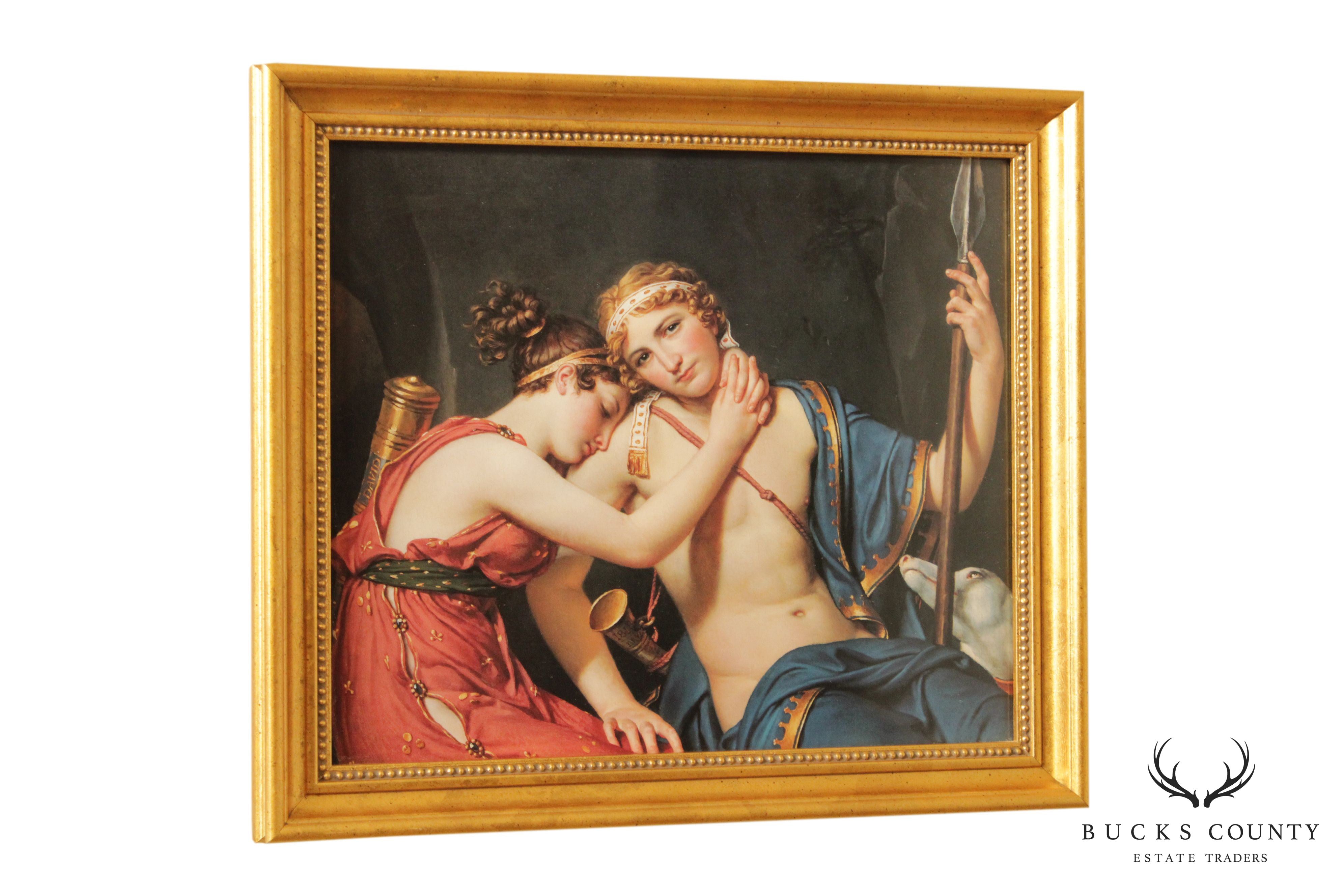 Jacques-Louis David Fine Art Print, 'The Farewell of Telemachus and Eucharis'