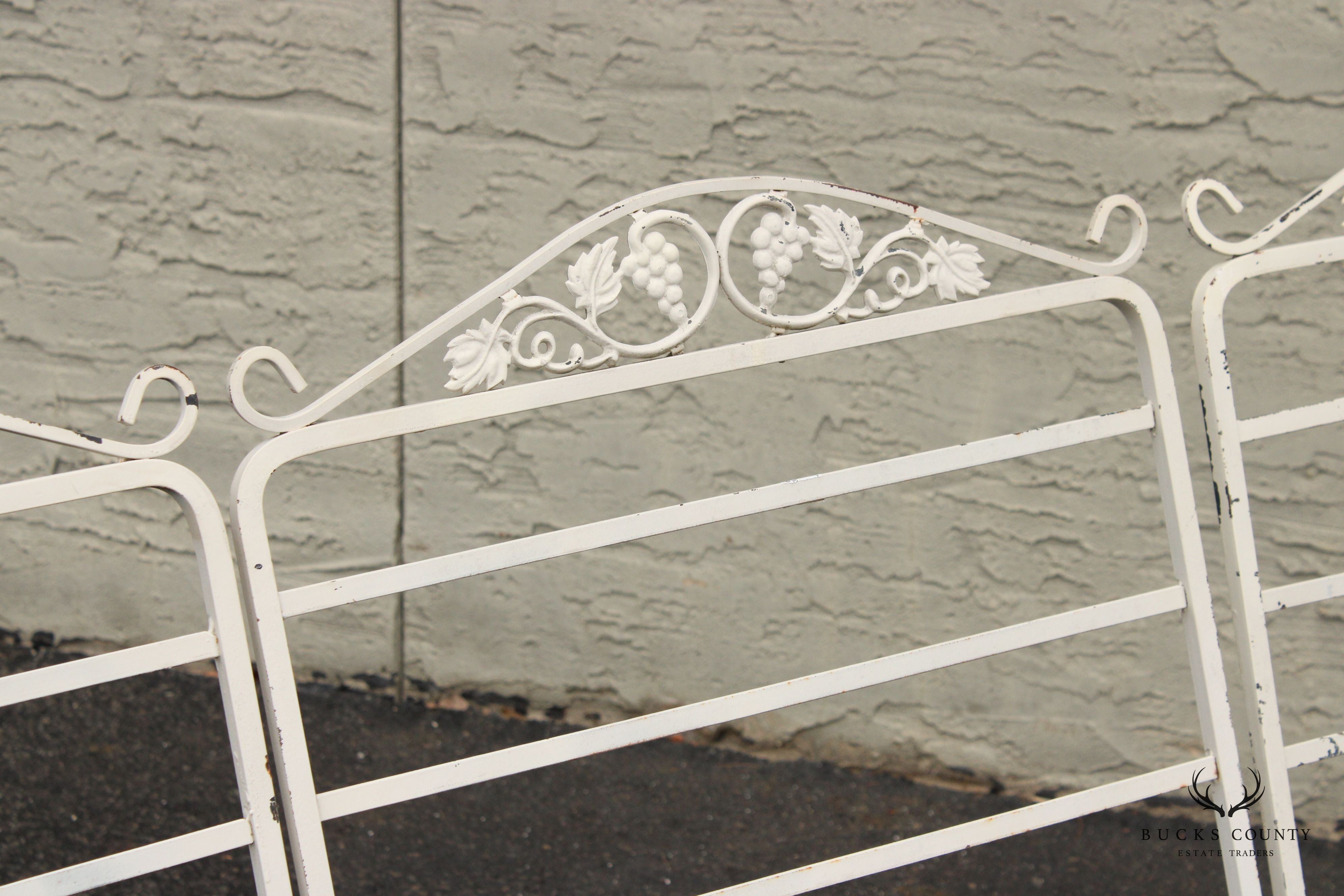 Vintge Quality Wrought Iron Three Piece Outdoor Patio Sofa