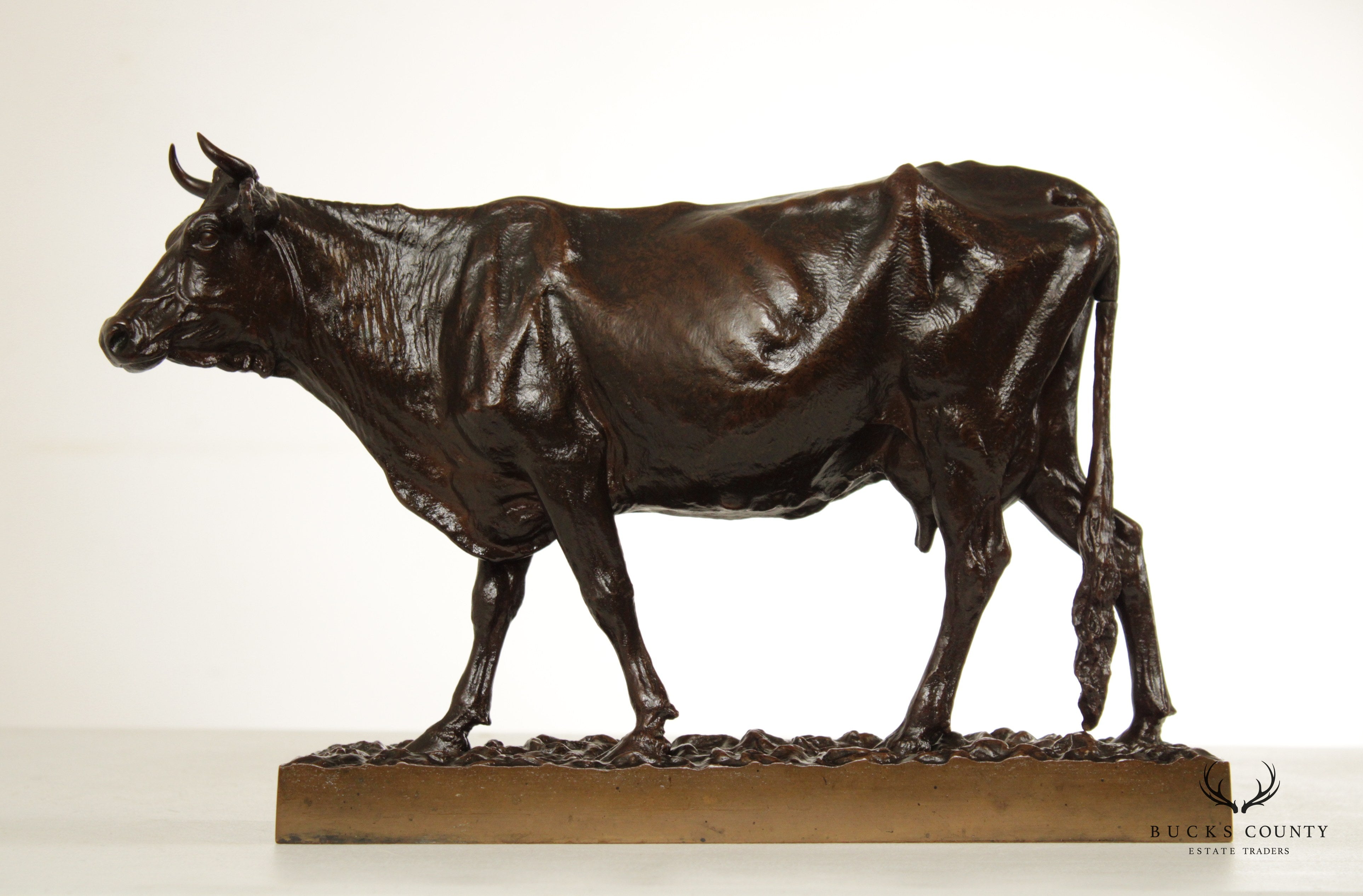 Early 20th C. American Bronze Cattle Sculpture