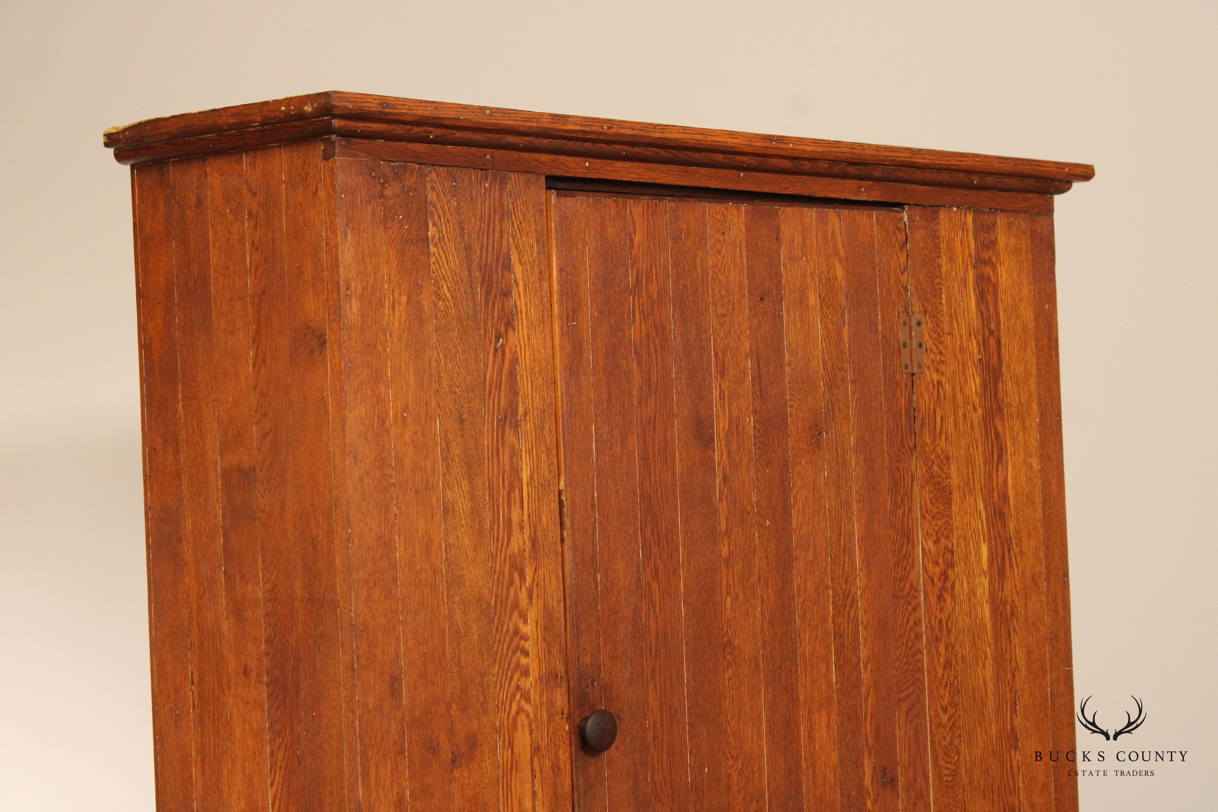 Antique Pennsylvania Oak Stepback Cupboard