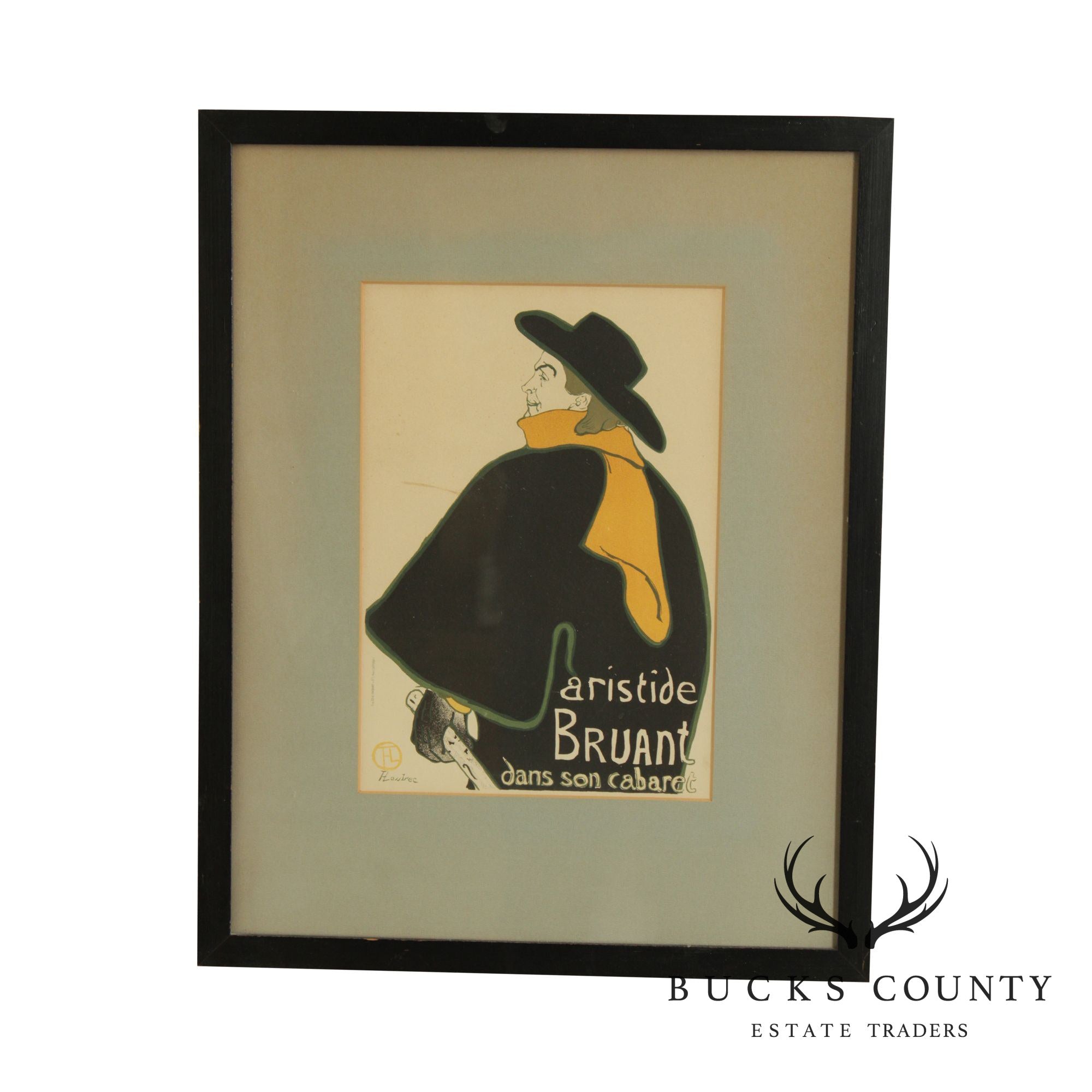 Henri de Toulouse-Lautrec Fine Art Print "Aristide Bruant" Framed