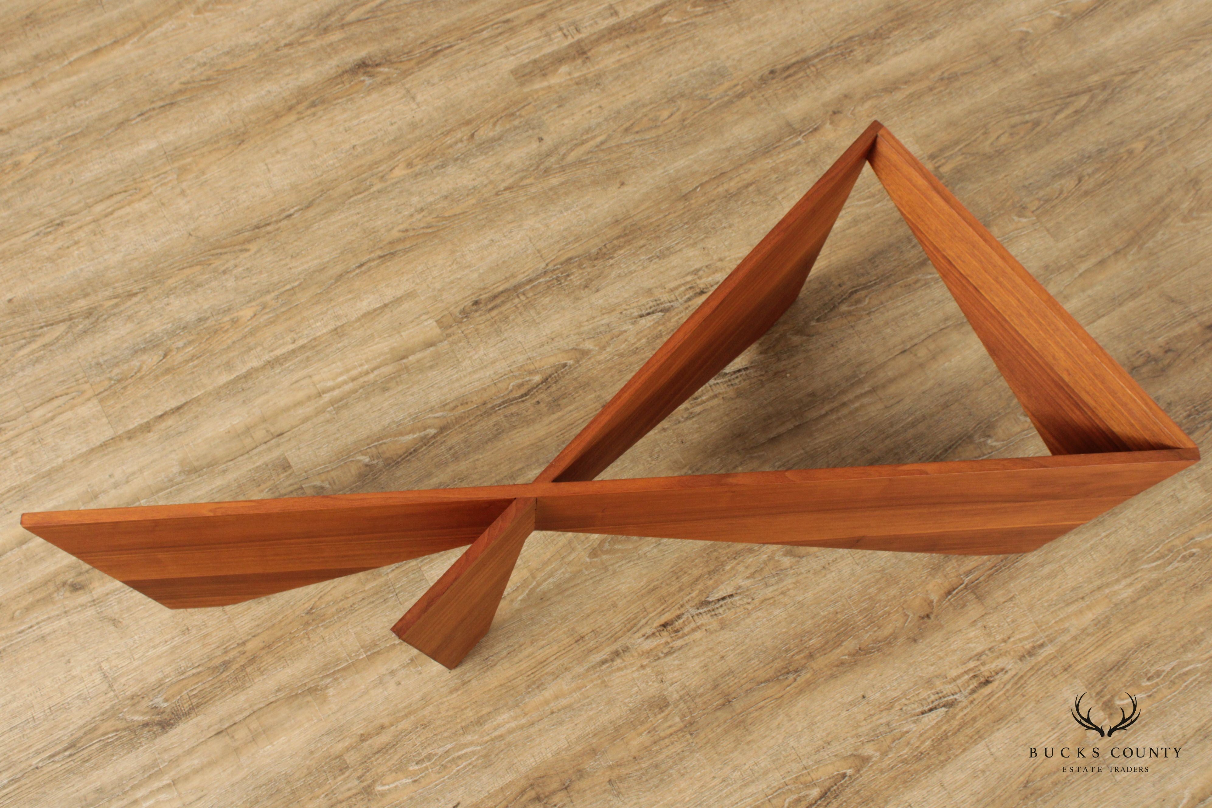 Mid Century Modern Sculptural Walnut Coffee Table Base