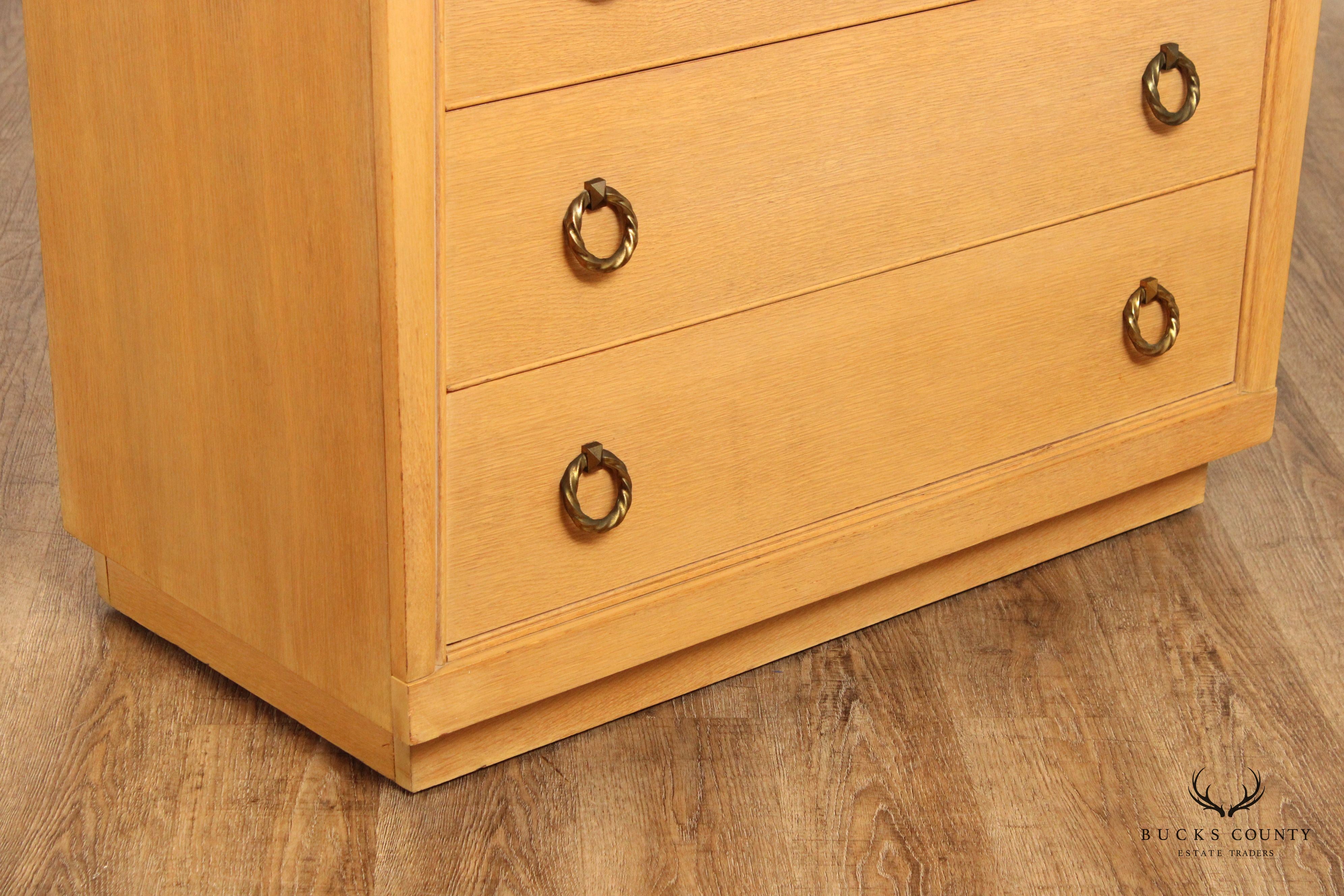 1950s Mid Century Modern Blonde Wood Chest of Drawers