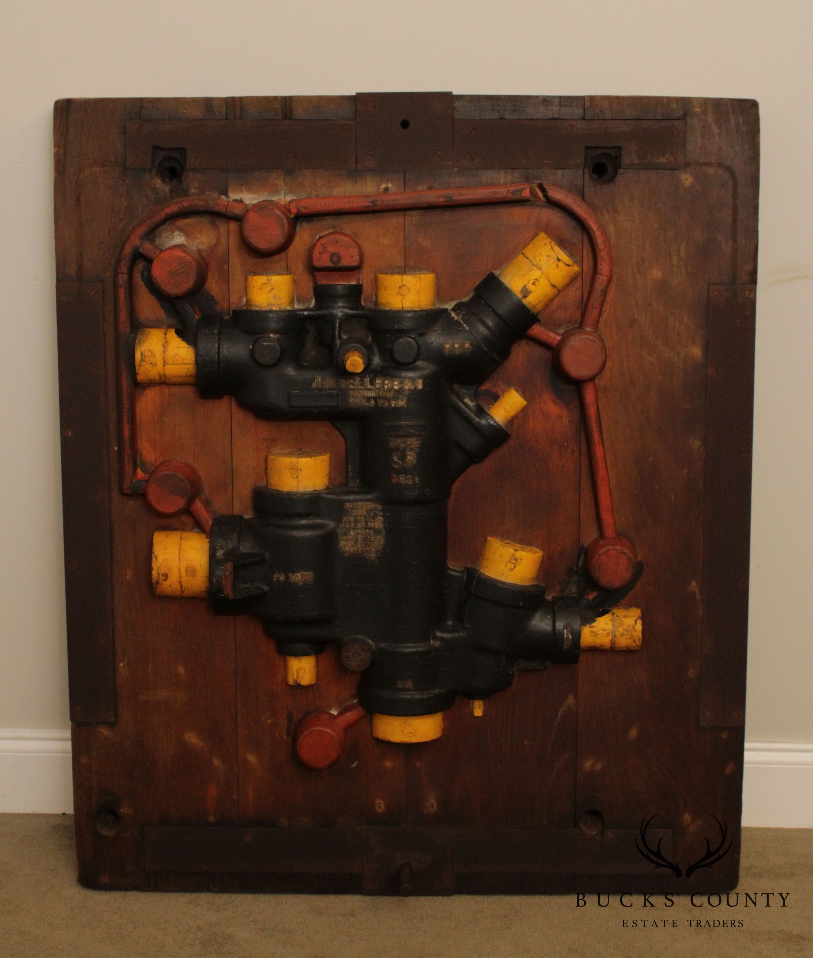 Pair of Vintage Industrial Assemblage Art