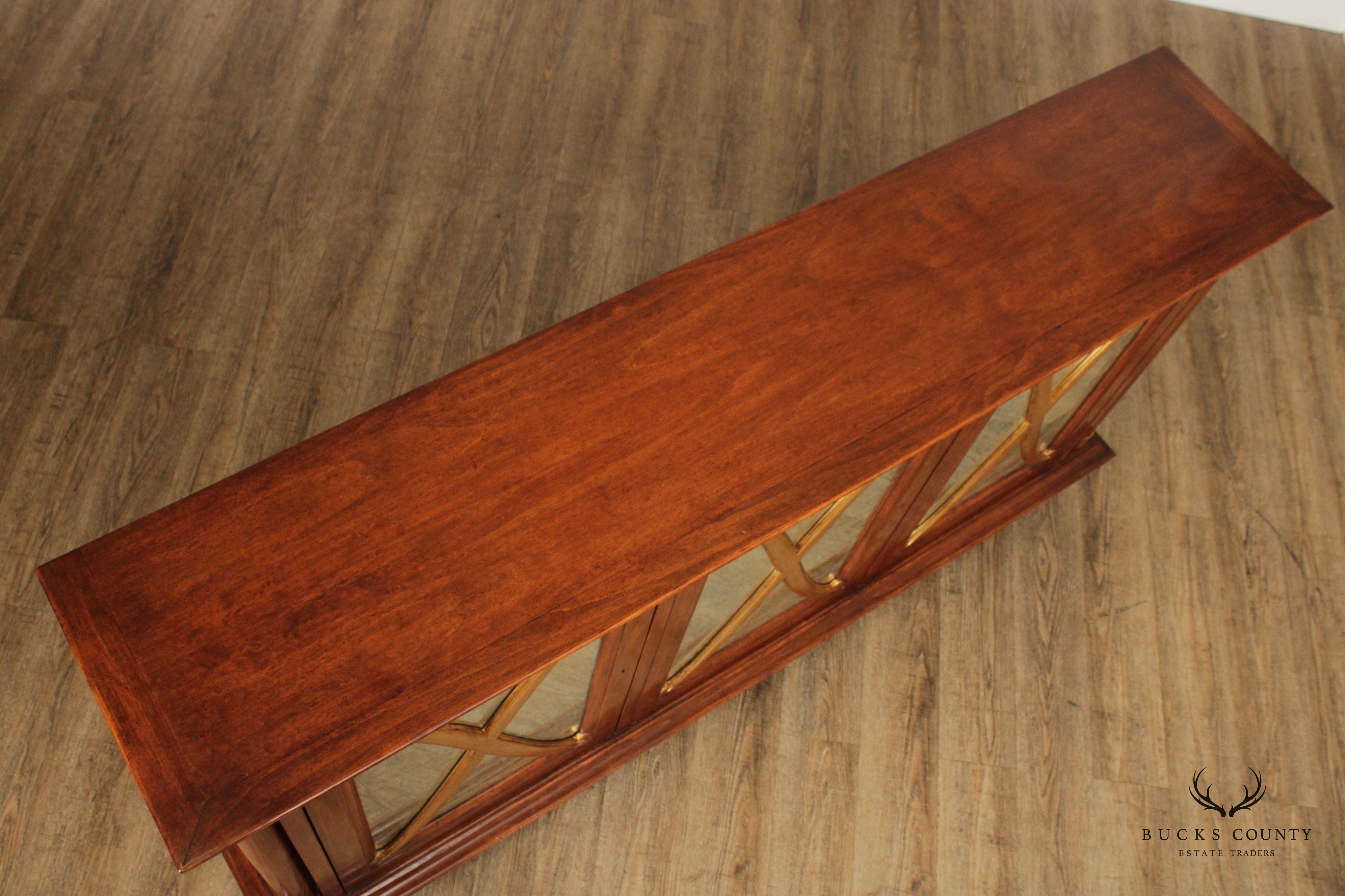 Exceptional Neoclassical Style Mirrored Door Fruitwood Sideboard