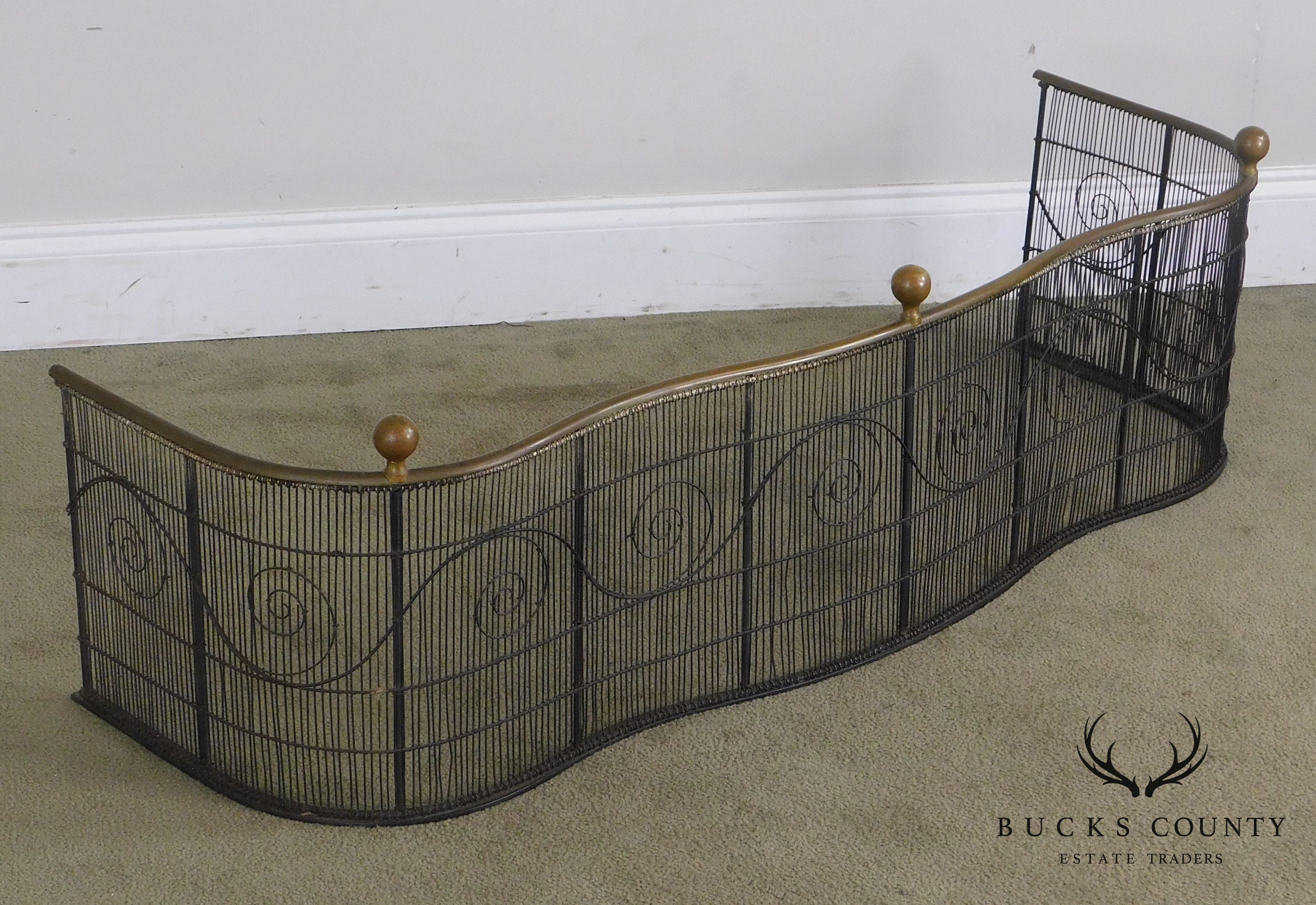 Antique 19th Century Regency Fireplace Fender