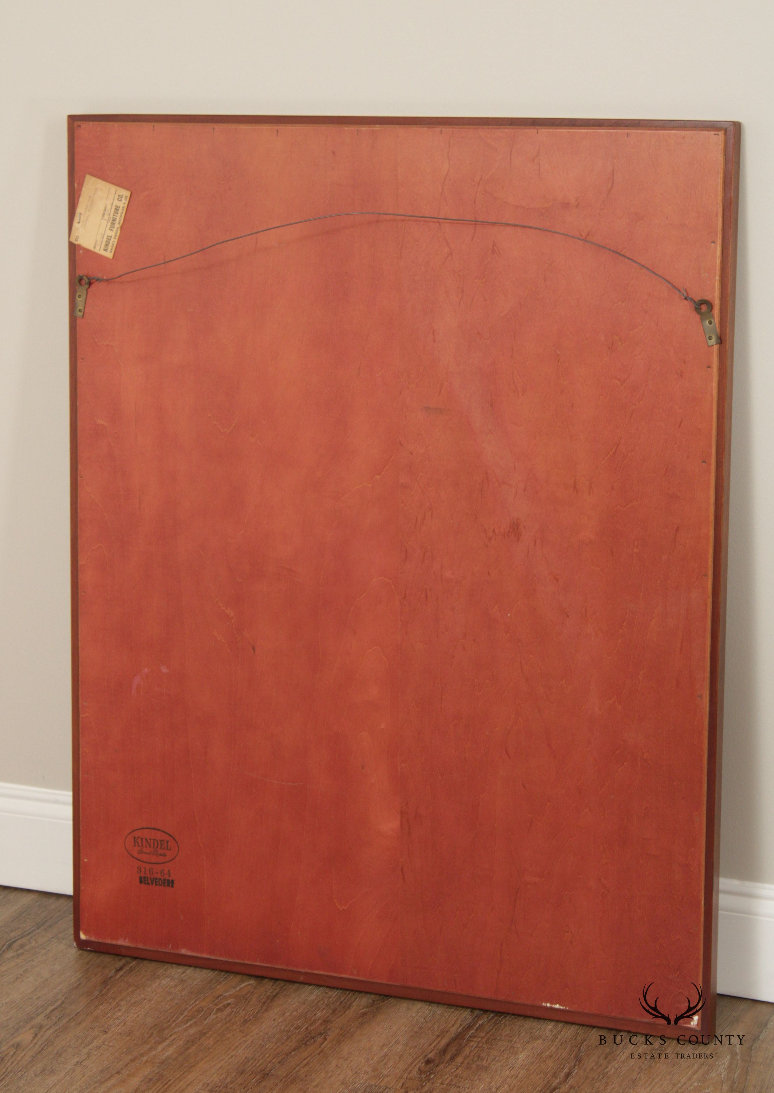Kindel Belvedere Parcel Gilt Cherry Rectangular Wall Mirror