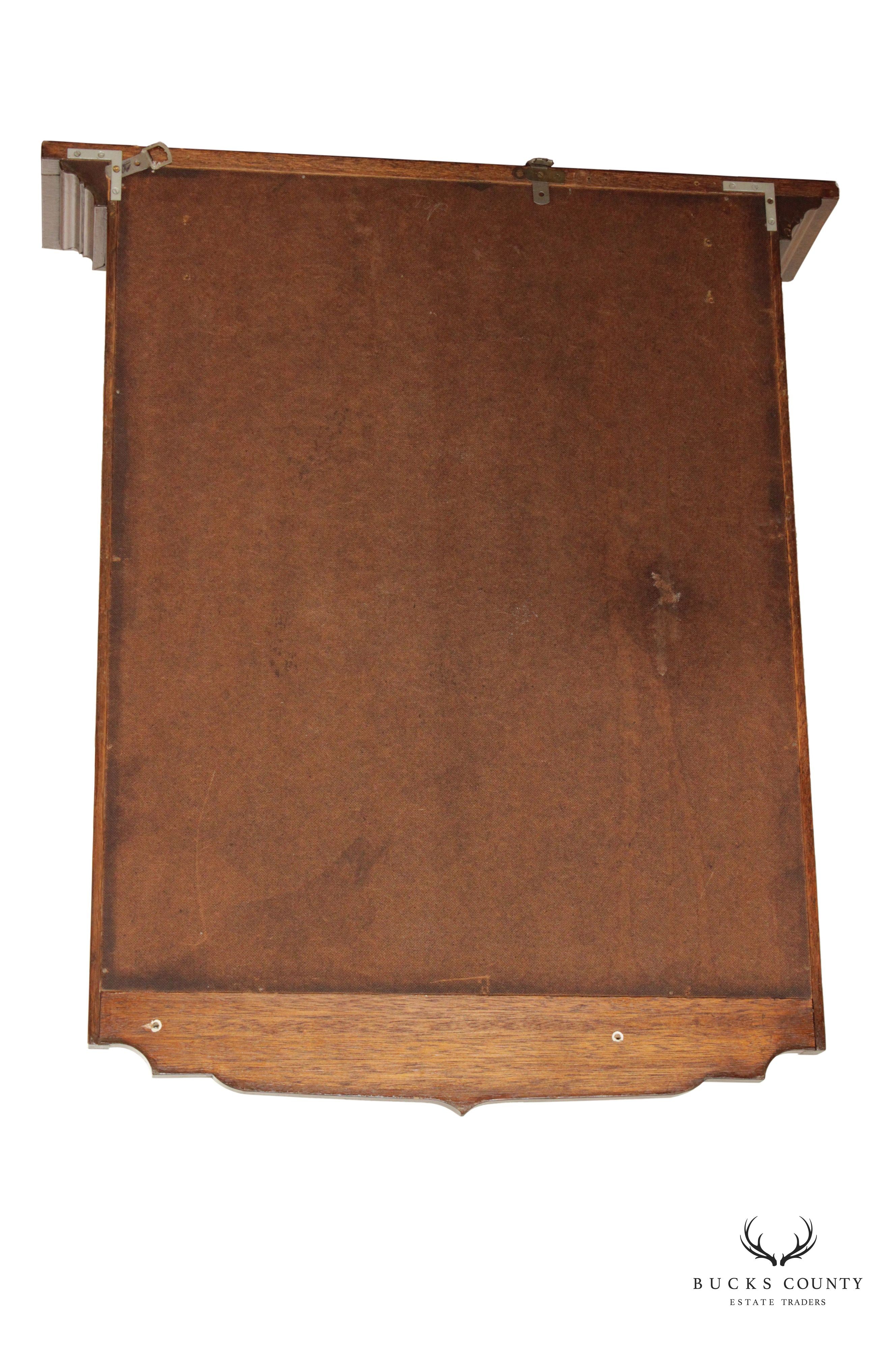 Vintage Mahogany Wall-Mounted Medicine or Spice Cabinet