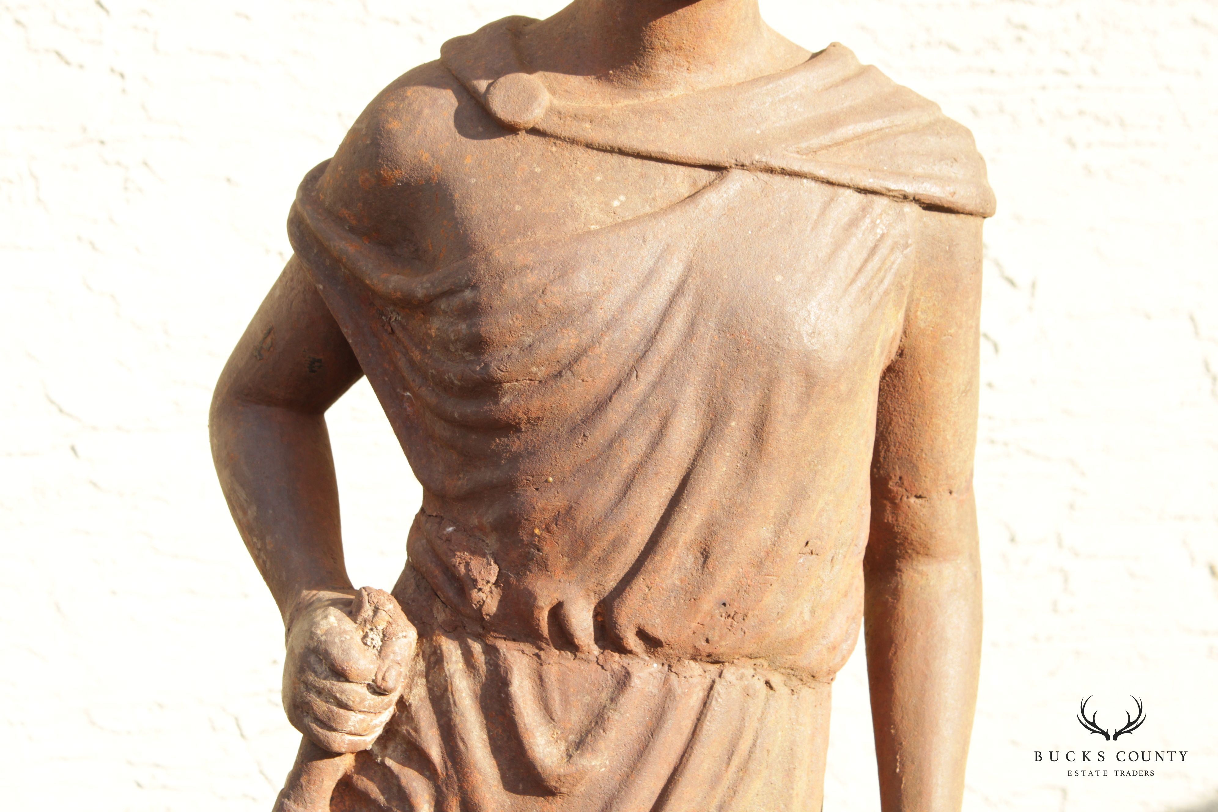 Classical Style Figural Life-Size Cast Iron Garden Statue