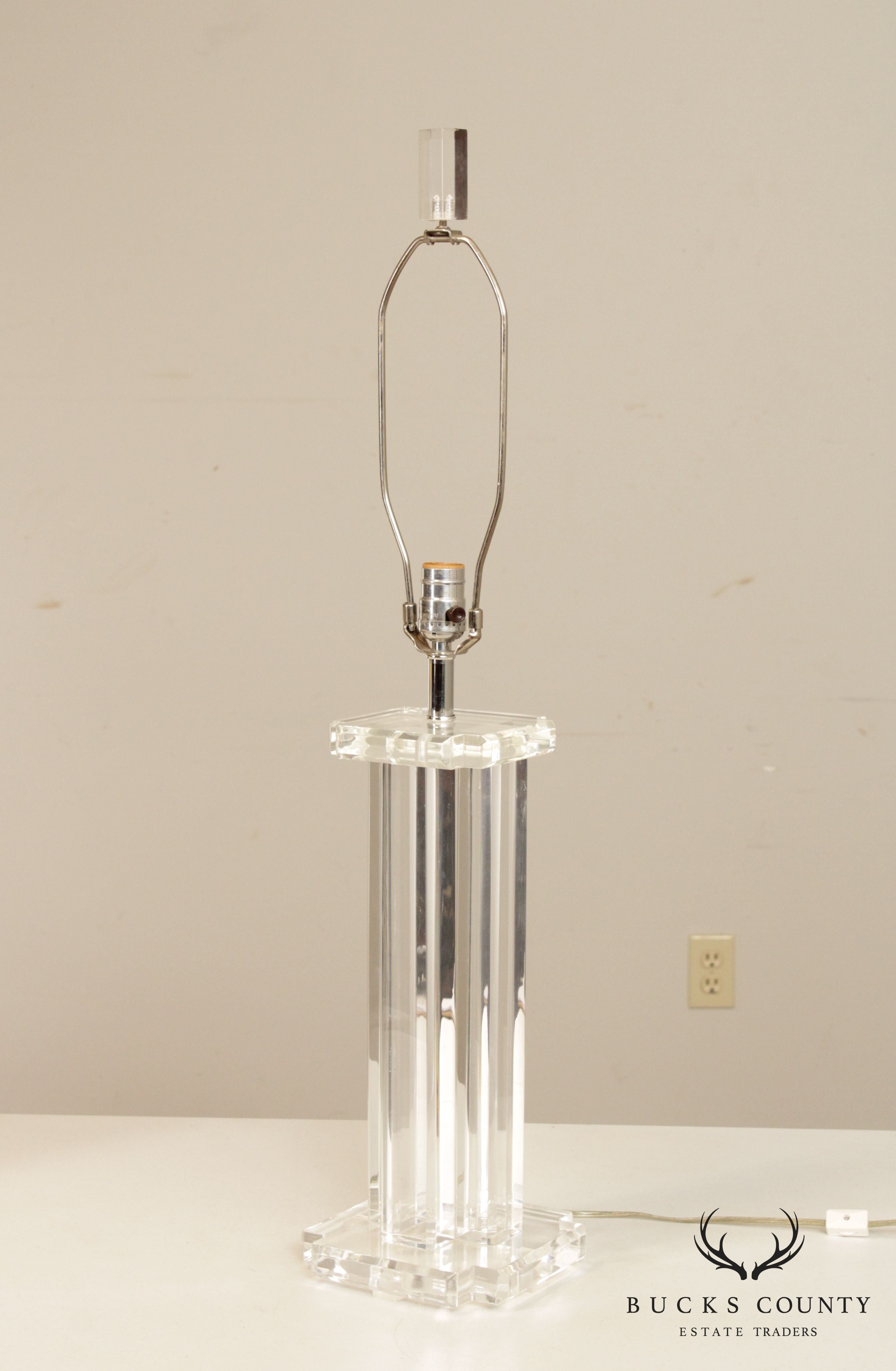 Clearlite by Bauer Vintage Acrylic Table Lamp