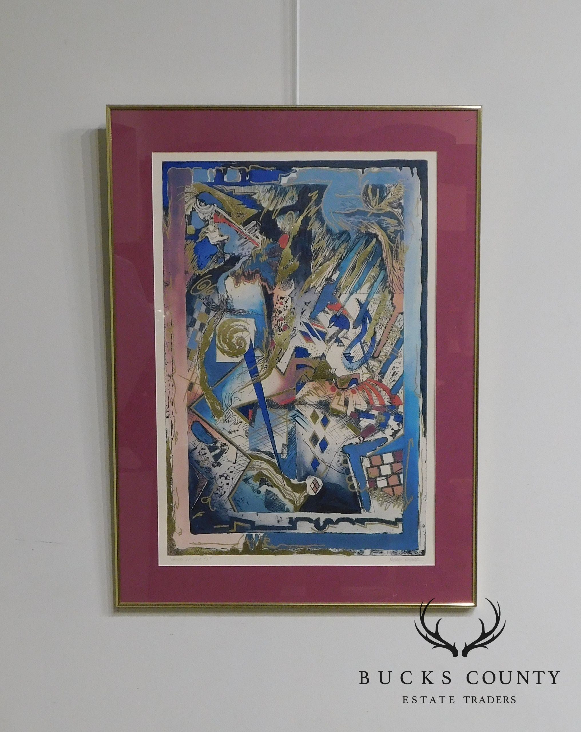 Framed Silkscreen "Hands of Fate #2" Signed Robert Kostuck
